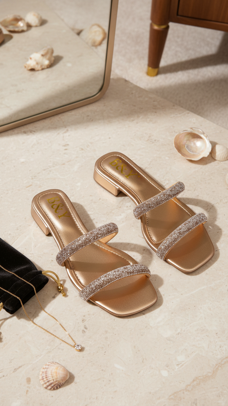 Tamanco 1221 Bronze Salto Baixo