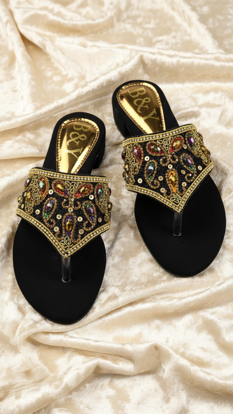 Chinelo 9441 Preto Salto Bloco