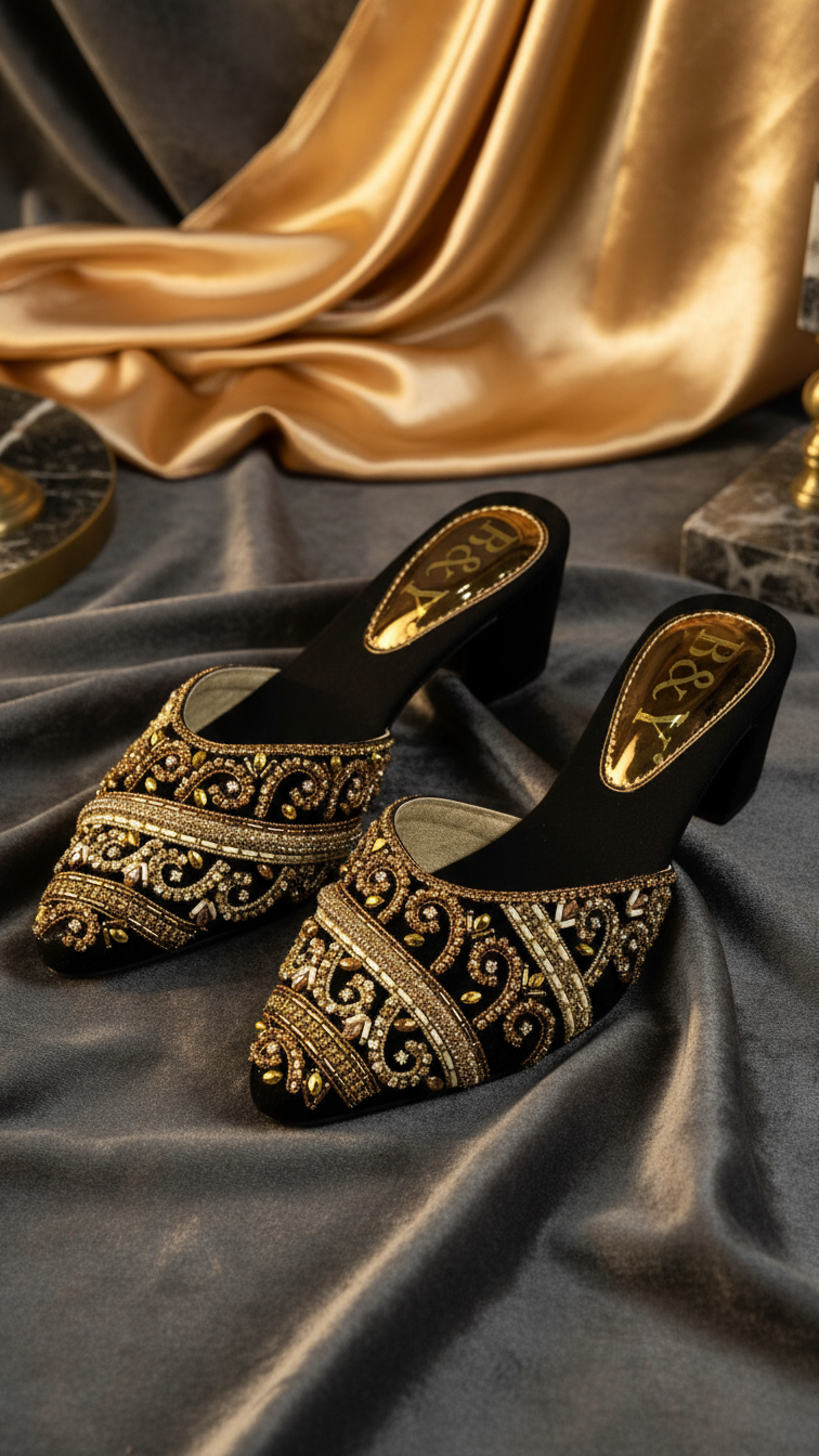 Mule 9532 Preto Salto Médio