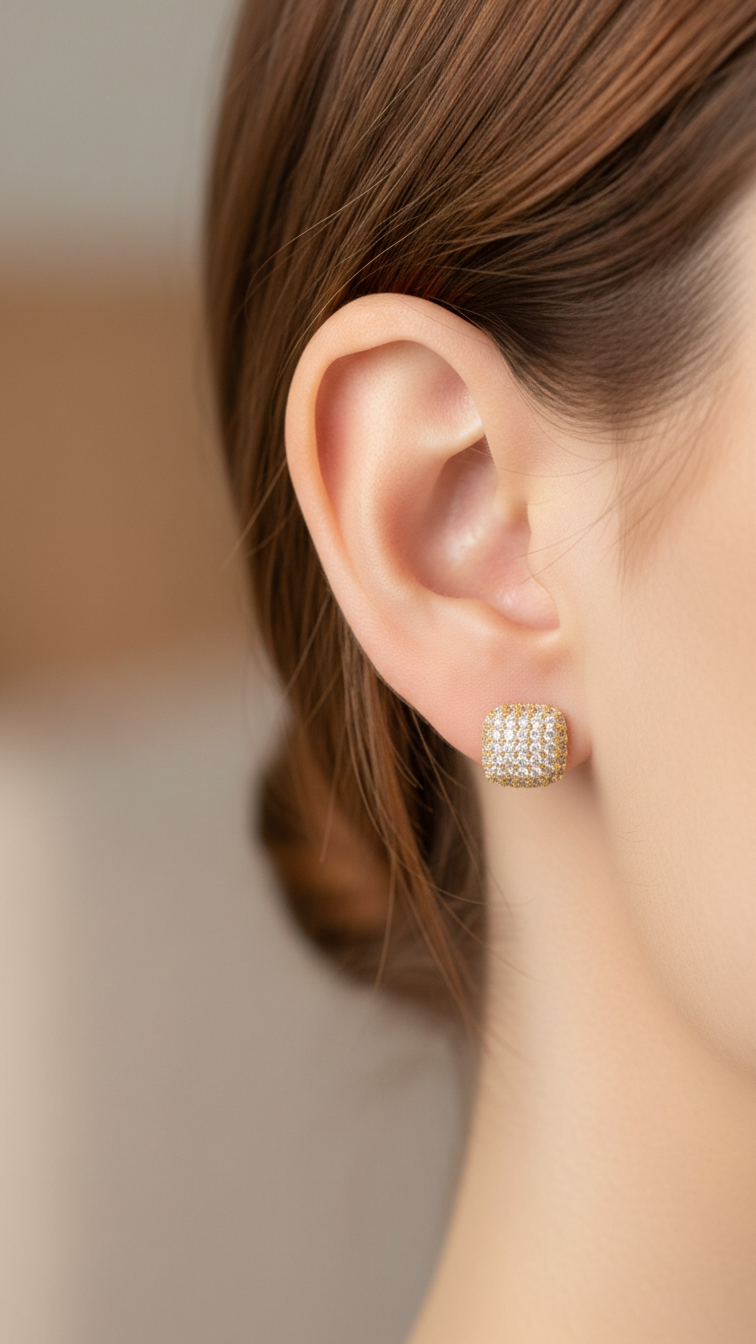 Brinco Zirconia Dourado 028