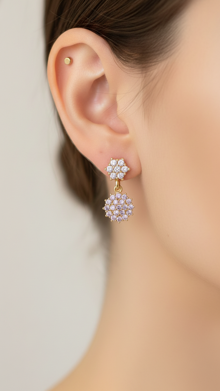 Brinco Zirconia Dourado 027