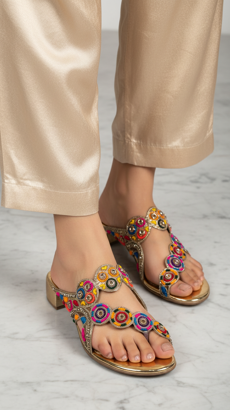 Chinelo 9295 Bronze Salto Bloco