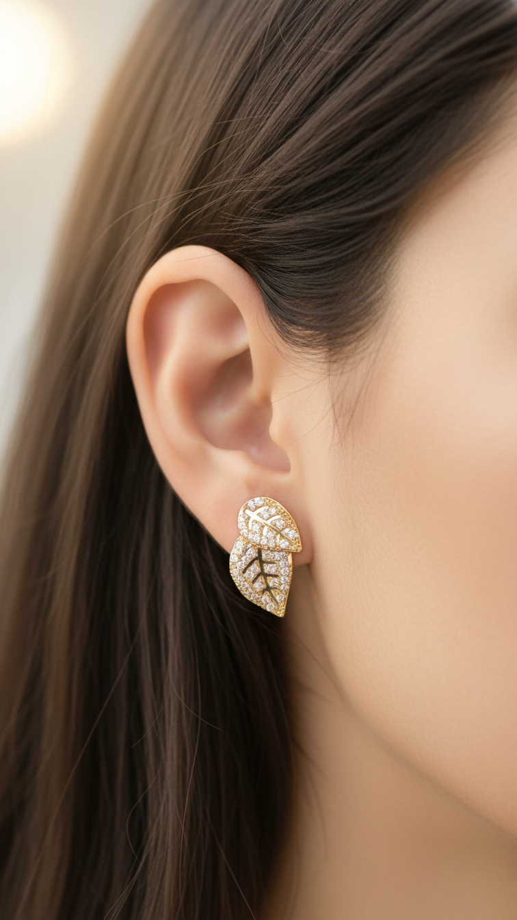 Brinco Cristal Zirconia Dourado 063