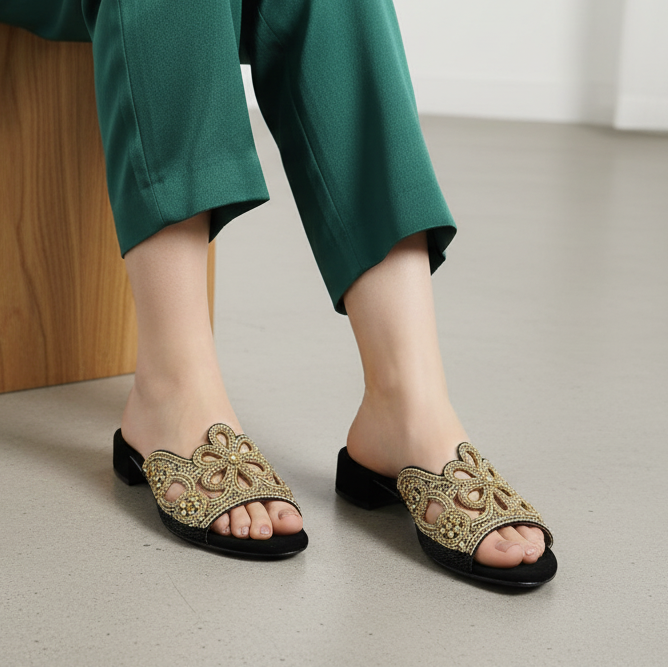 Tamanco 9412 Preto Salto Bloco