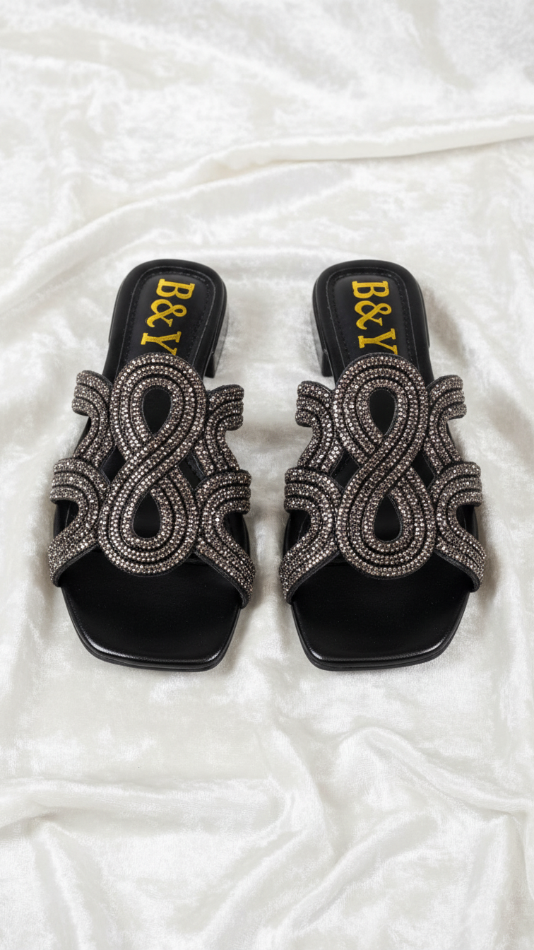 Tamanco 3009 Preto Salto Bloco