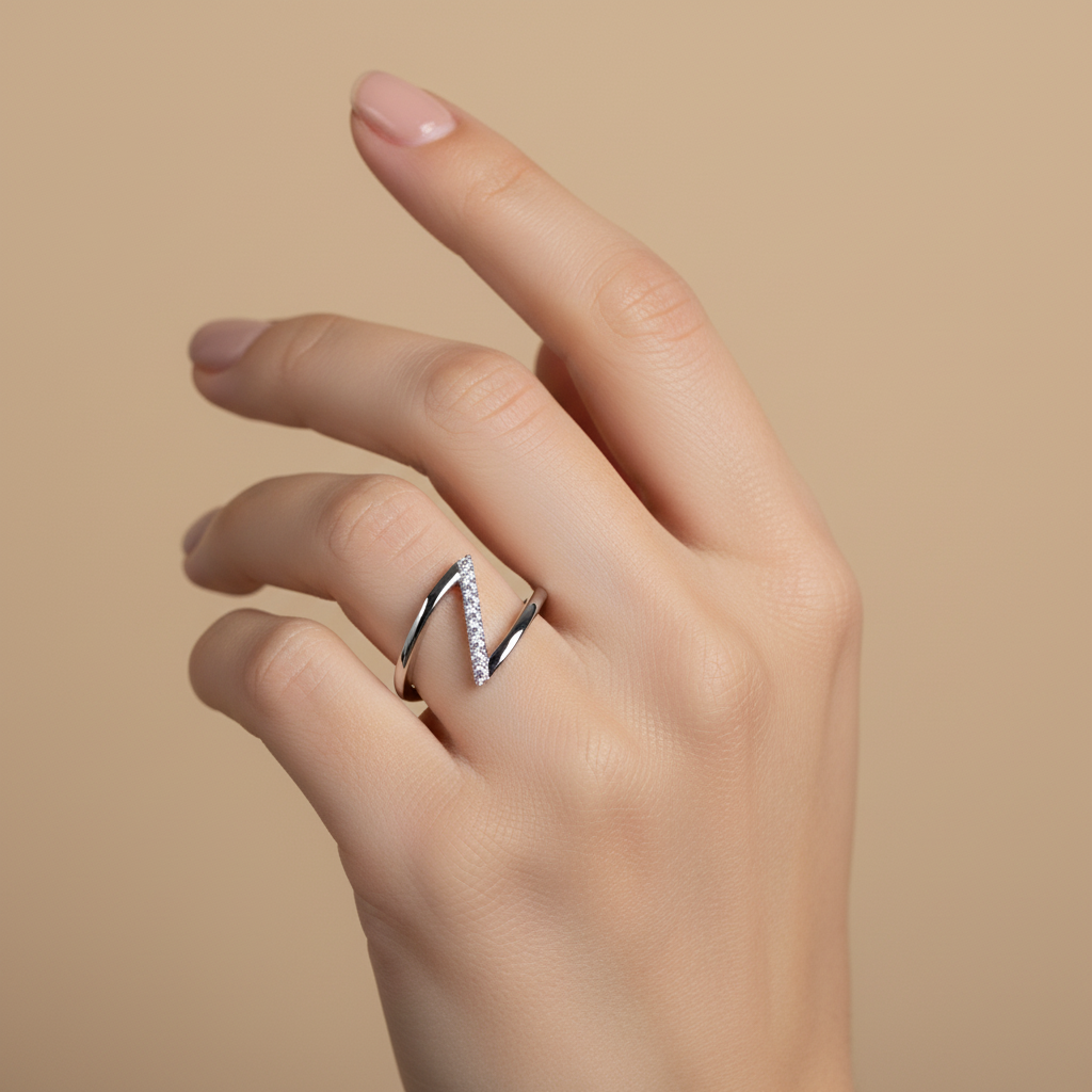 Anel Cristal Zirconia Prata 008