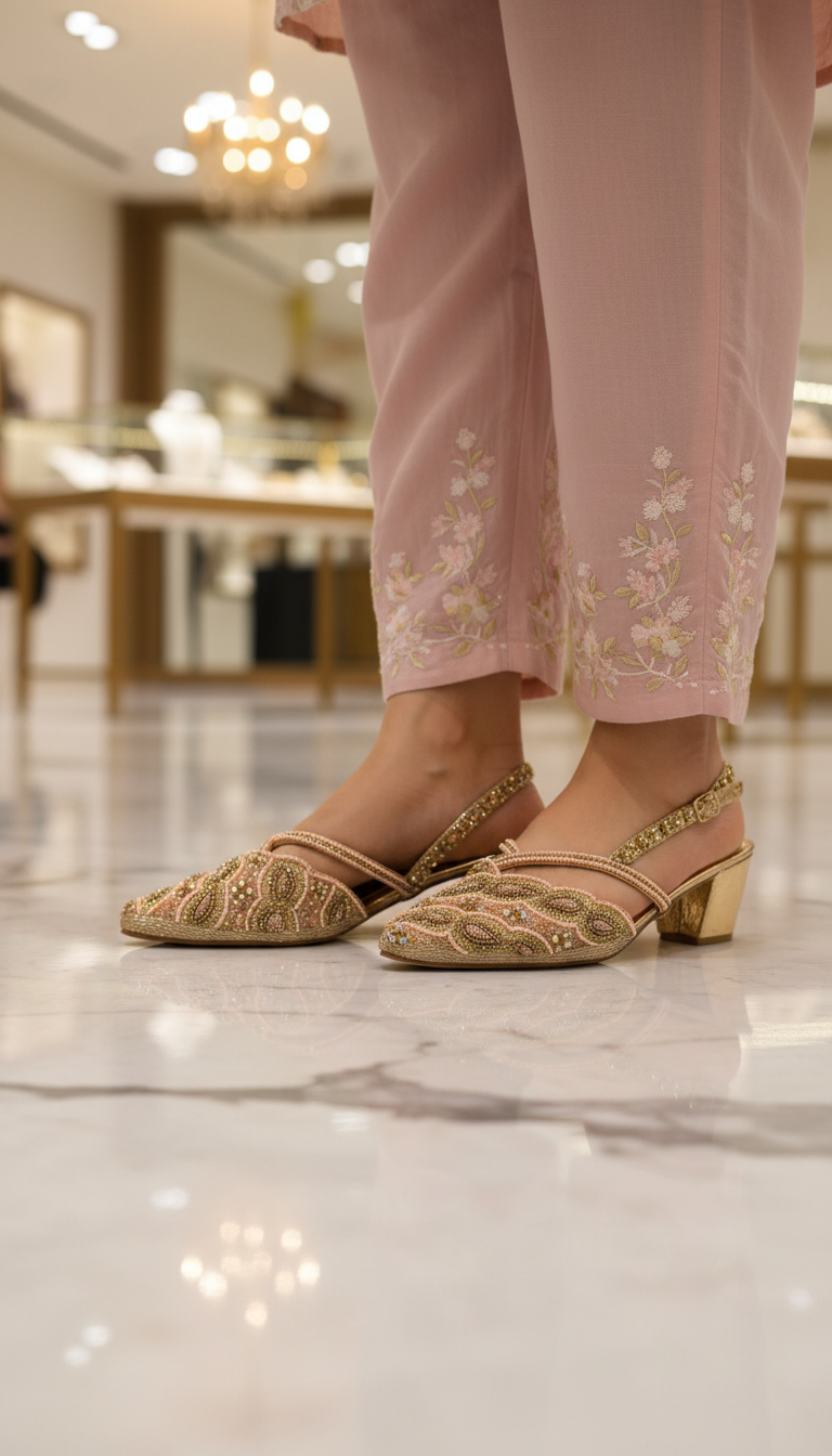 Mule 9839 Bronze Salto Médio