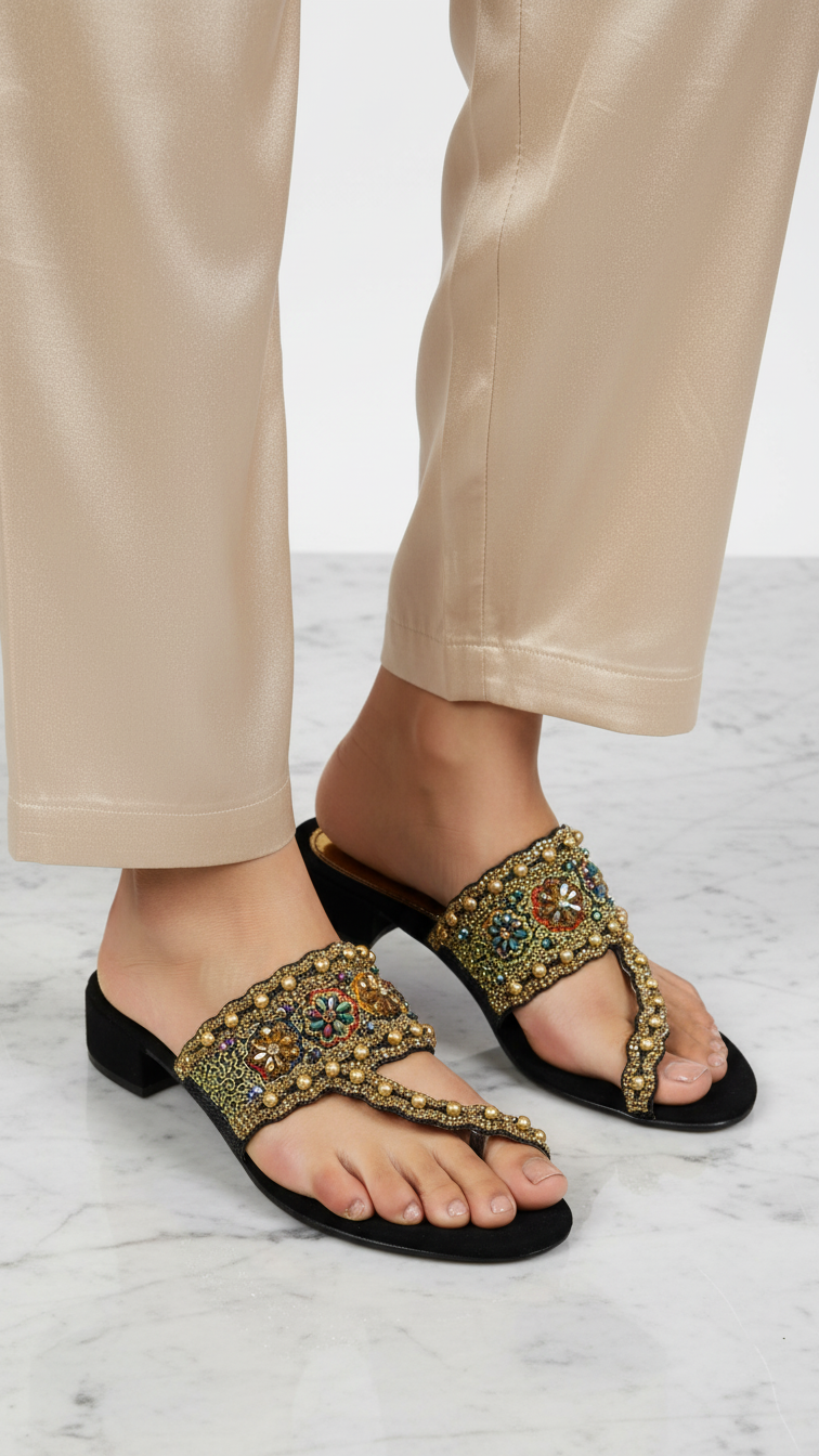 Tamanco 9481 Preto Salto Bloco