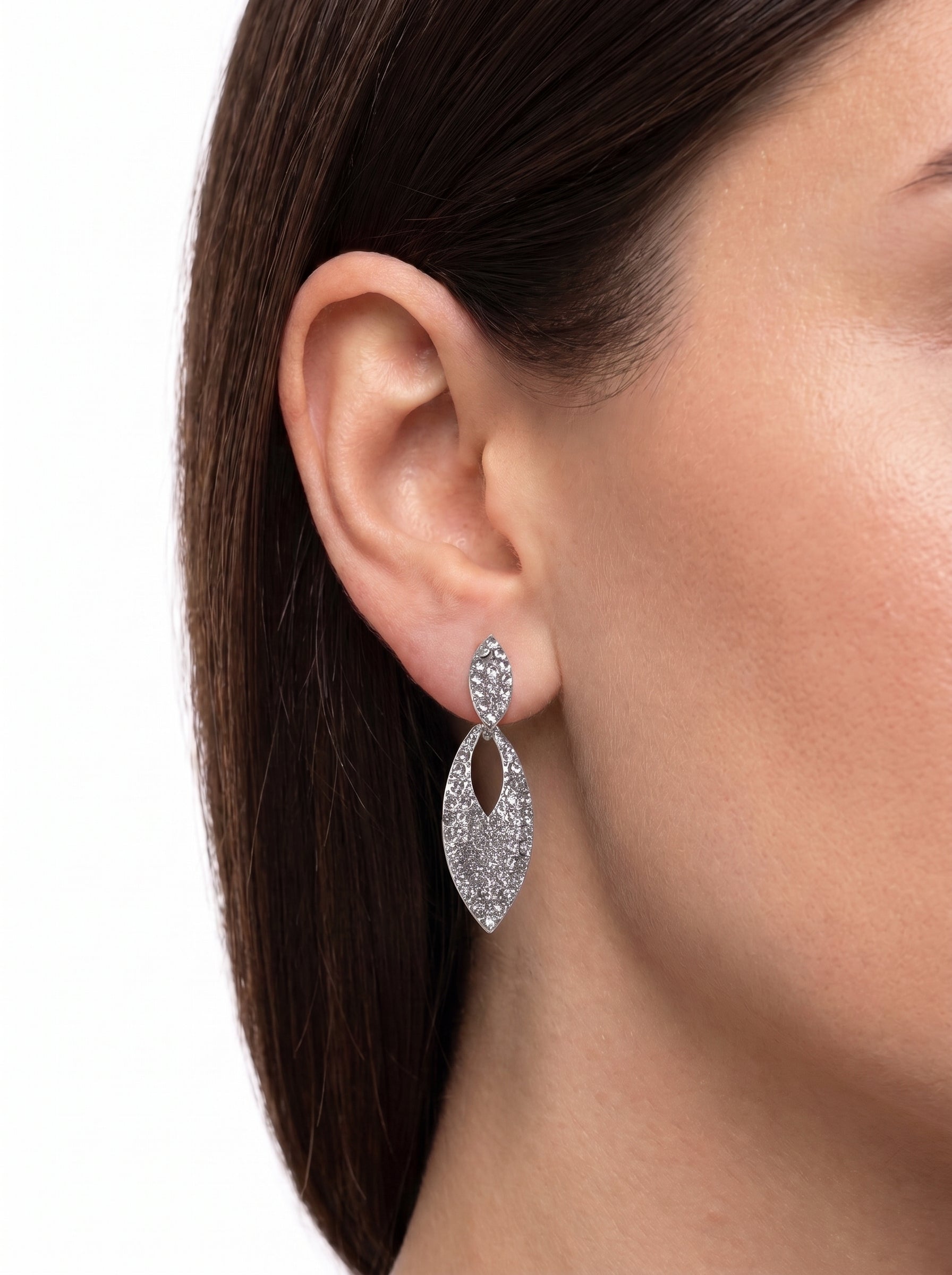 Brinco Cristal Zirconia Prata #2041