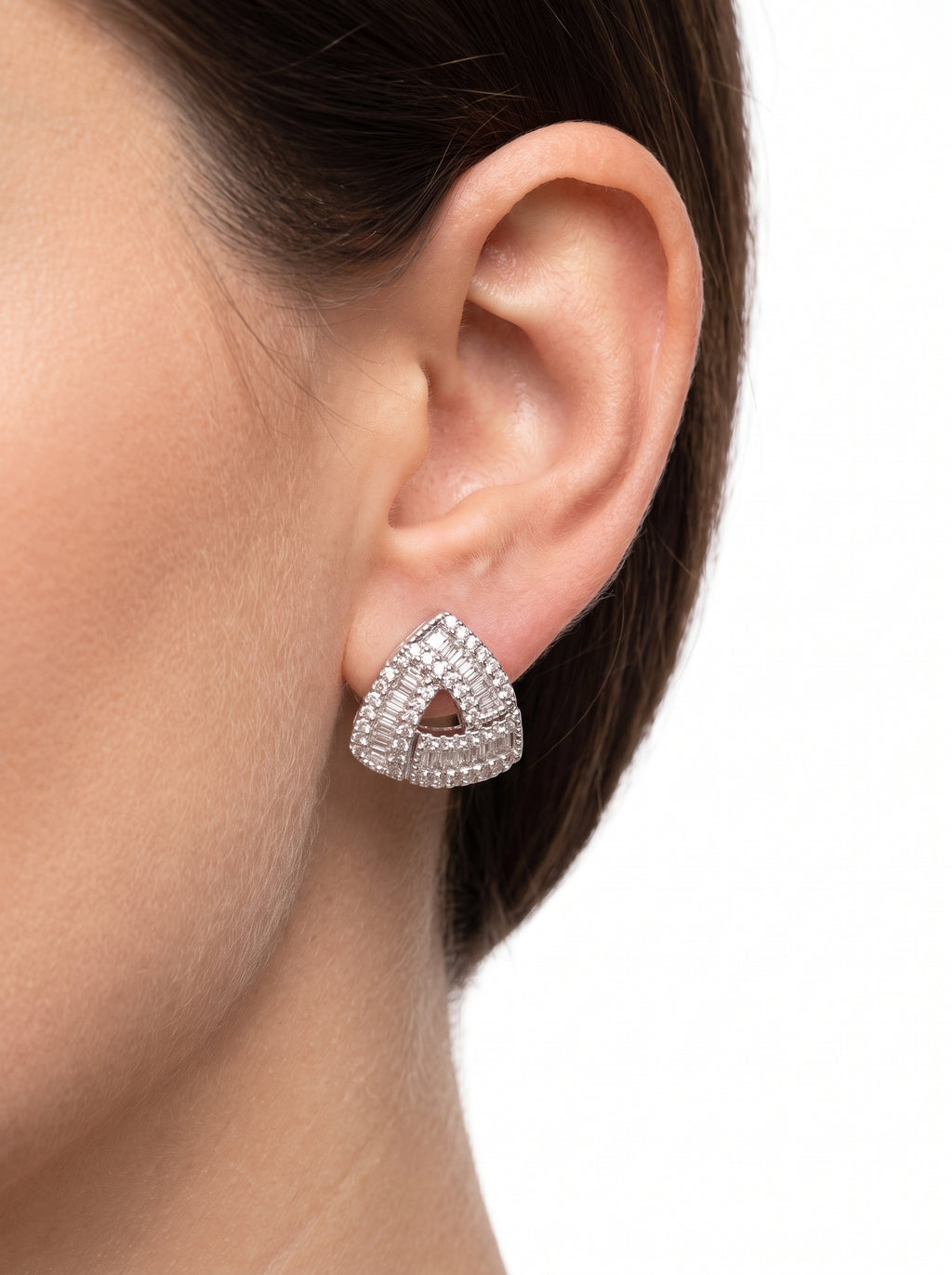 Brinco Cristal Zirconia Prata 2006