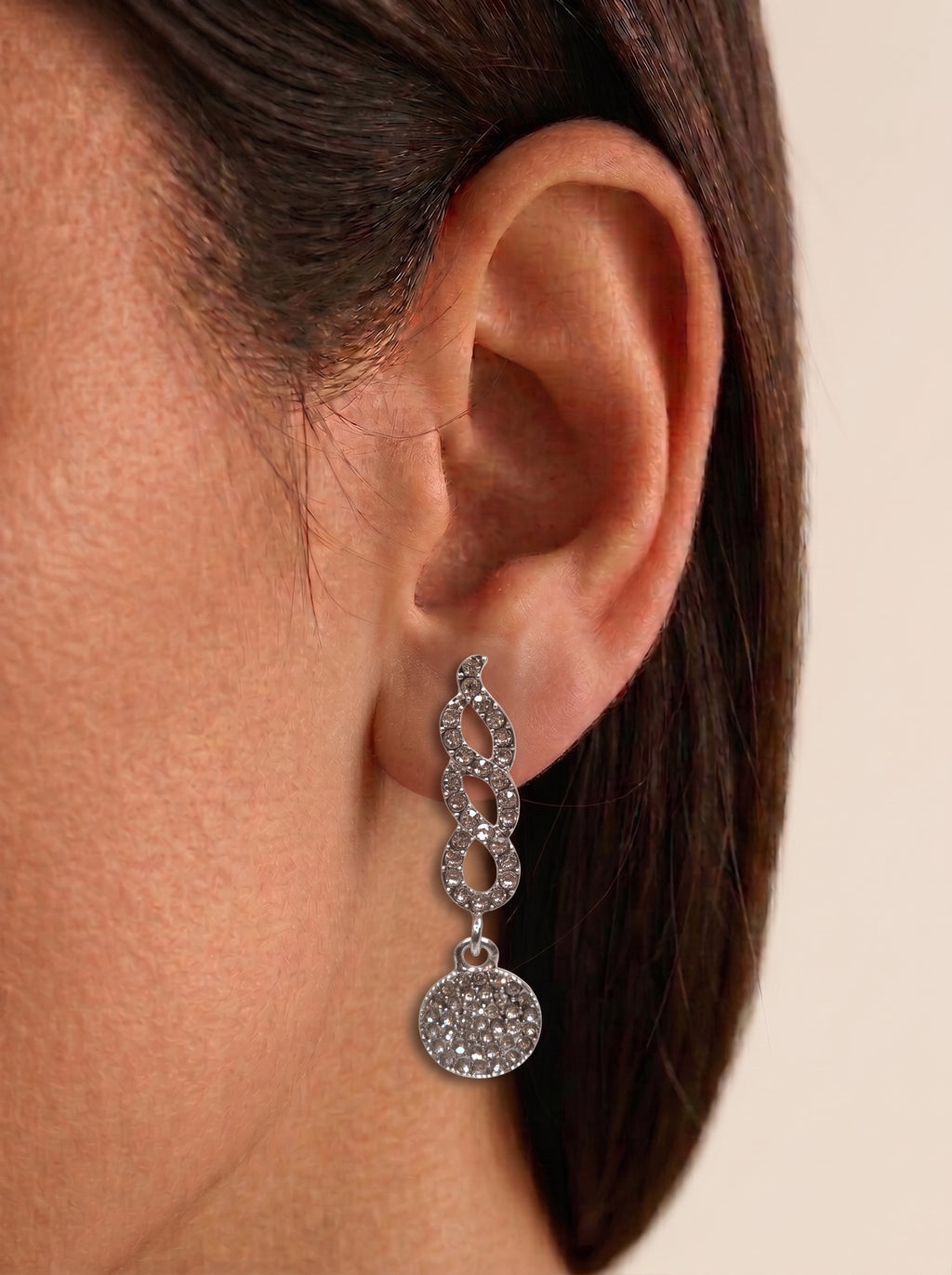 Brinco Cristal Zirconia Prata #2024