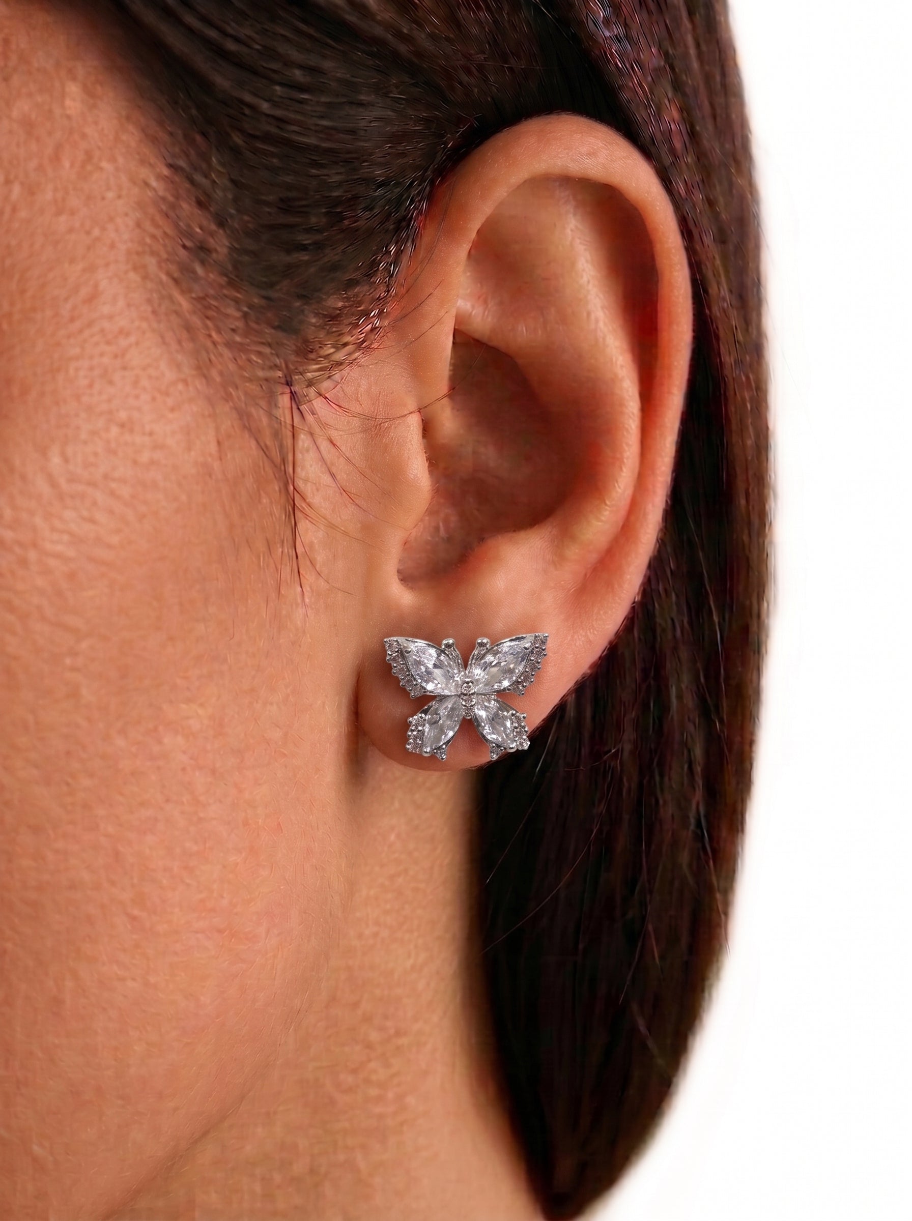 Brinco Cristal Zirconia Prata #2023
