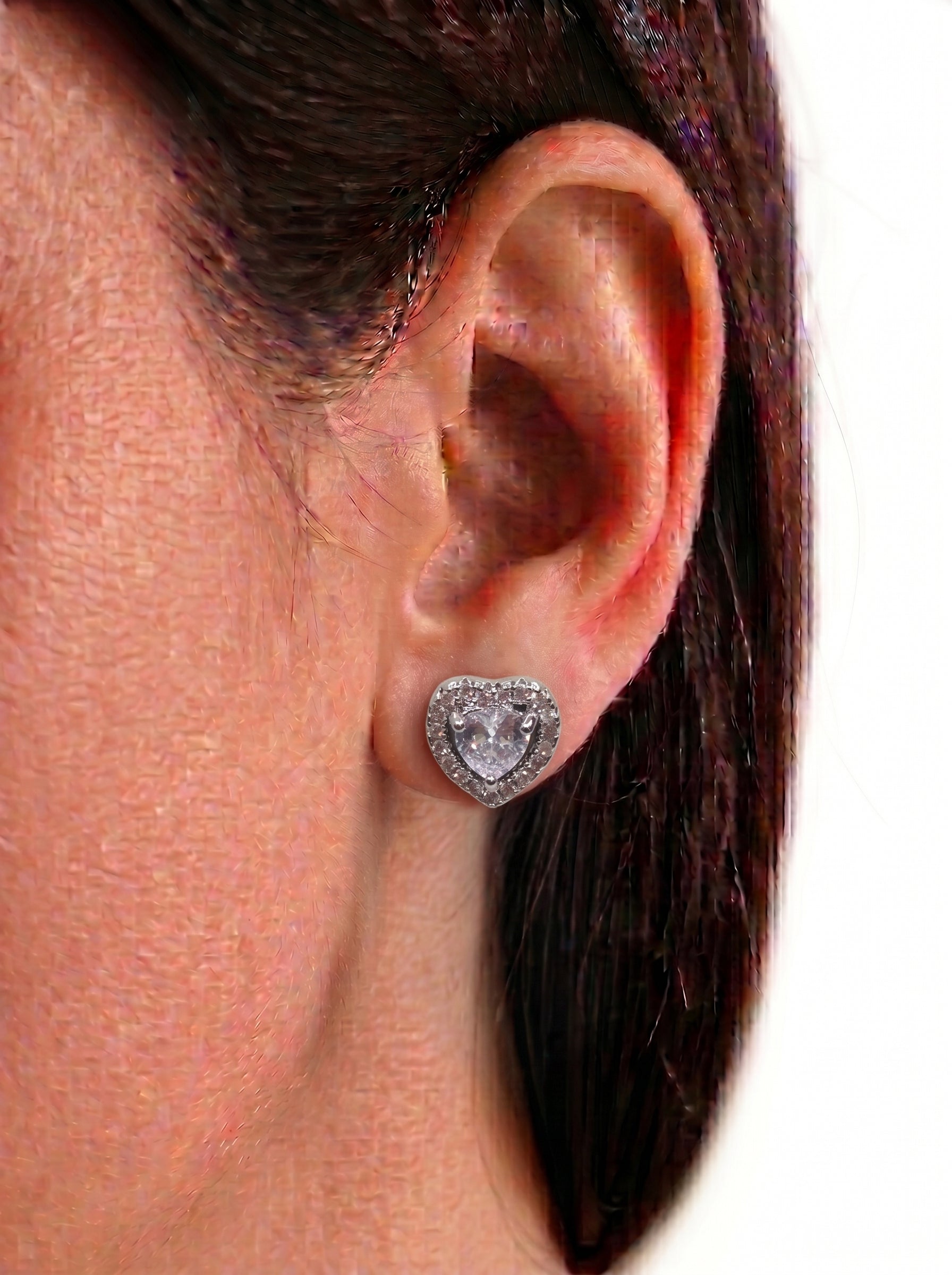 Brinco Cristal Zirconia Prata #2014