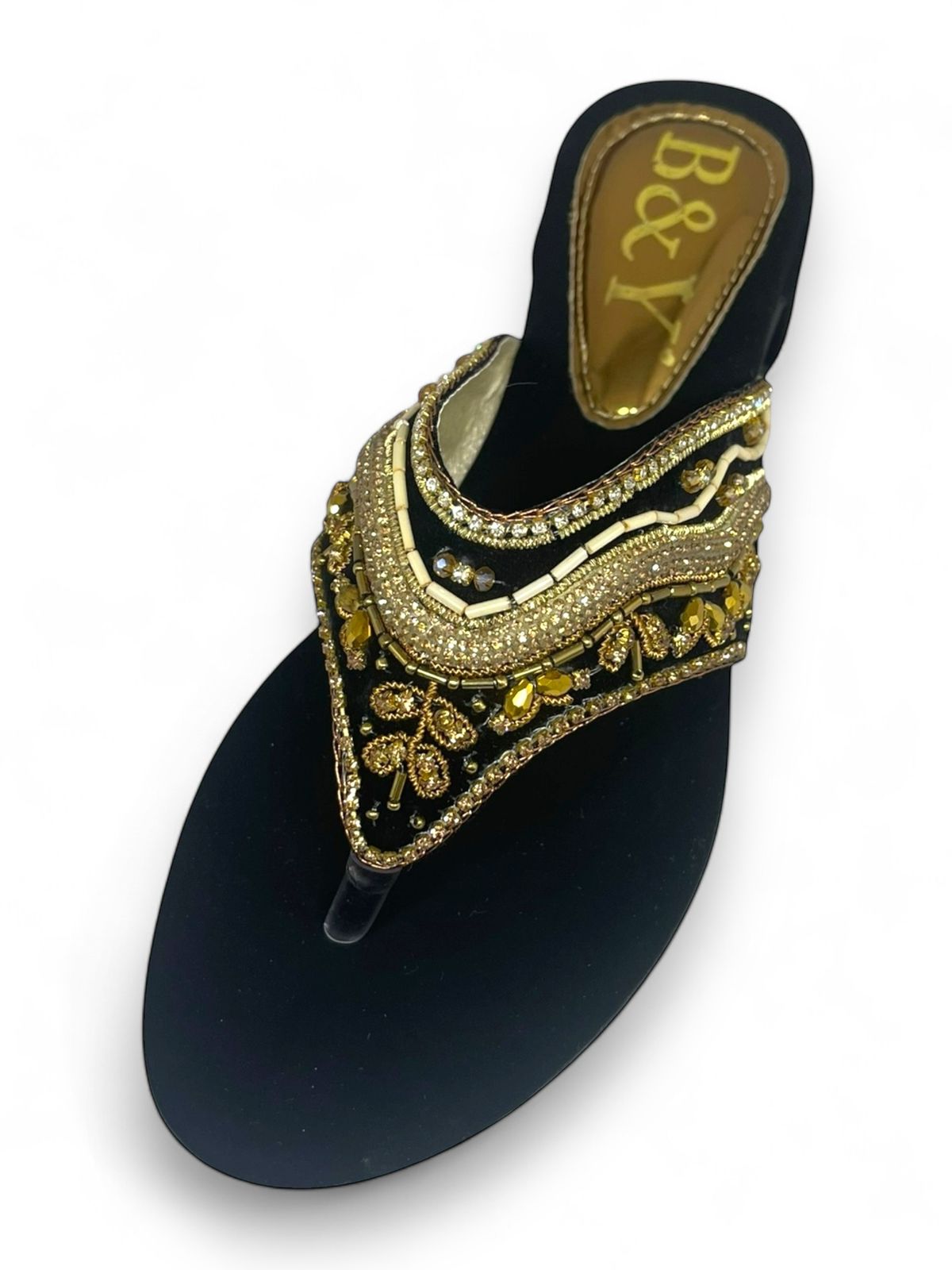 Chinelo 9493 Preto Com Salto Bloco