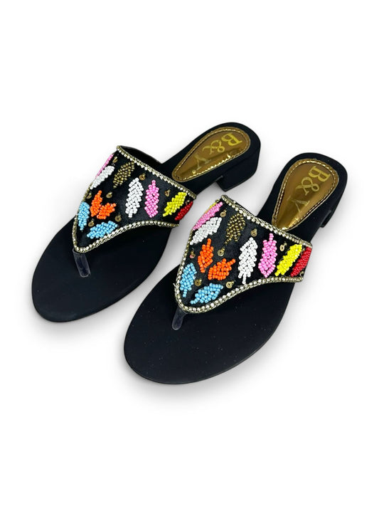 Chinelo 9762 Preto Com Salto Bloco