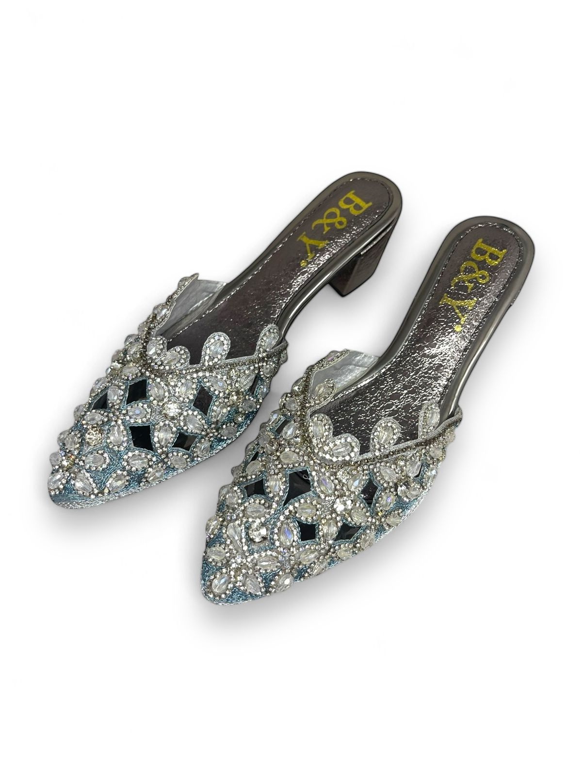 Mule 9183 Prata Salto Médio