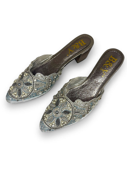 Mule 9210 Prata Com Salto 6cm