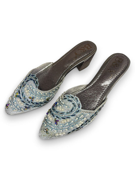 Mule 9437 Prata Com Salto 6cm