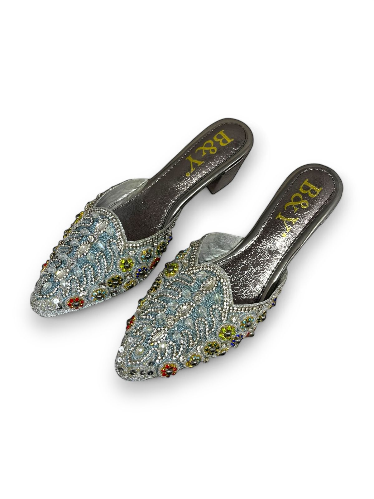 Mule 9519 Prata Salto Médio