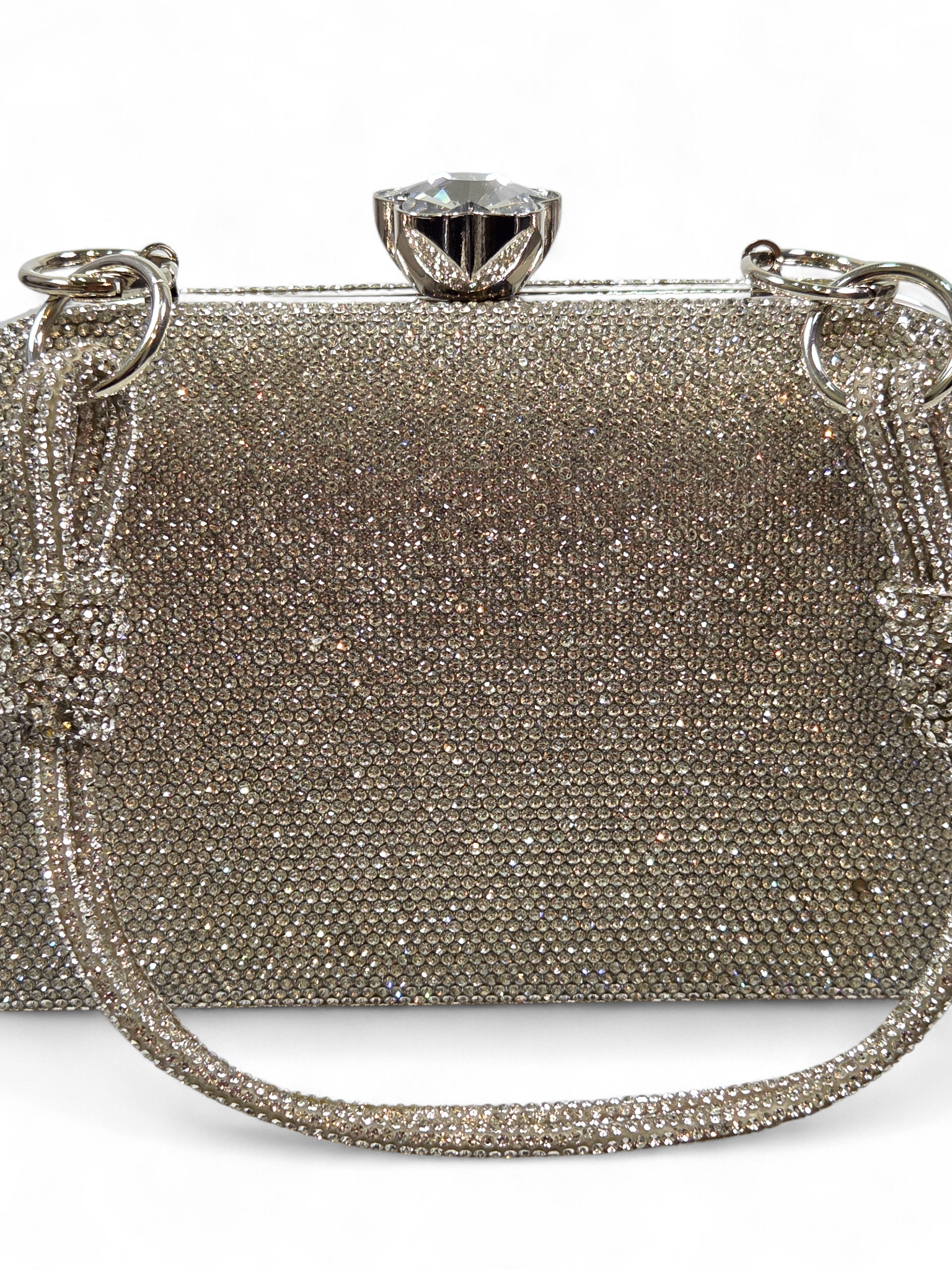 Bolsa Clutch Cristal Prata 1052
