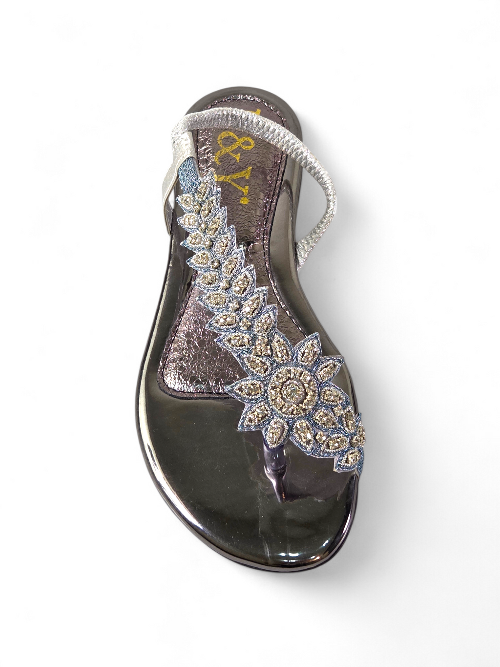 Sandália 1056 Prata Sem Salto