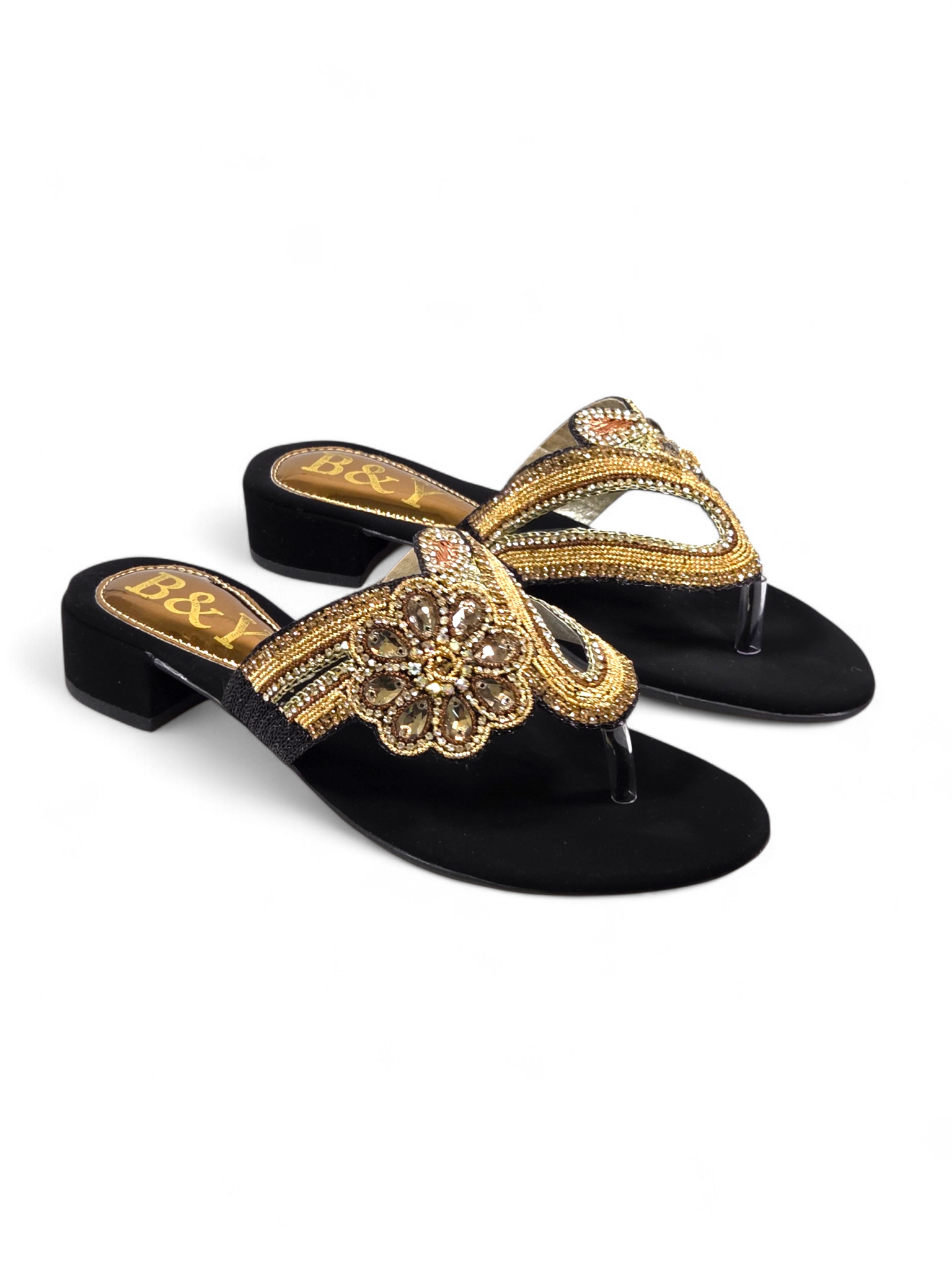Chinelo 9821 Preto Salto Bloco
