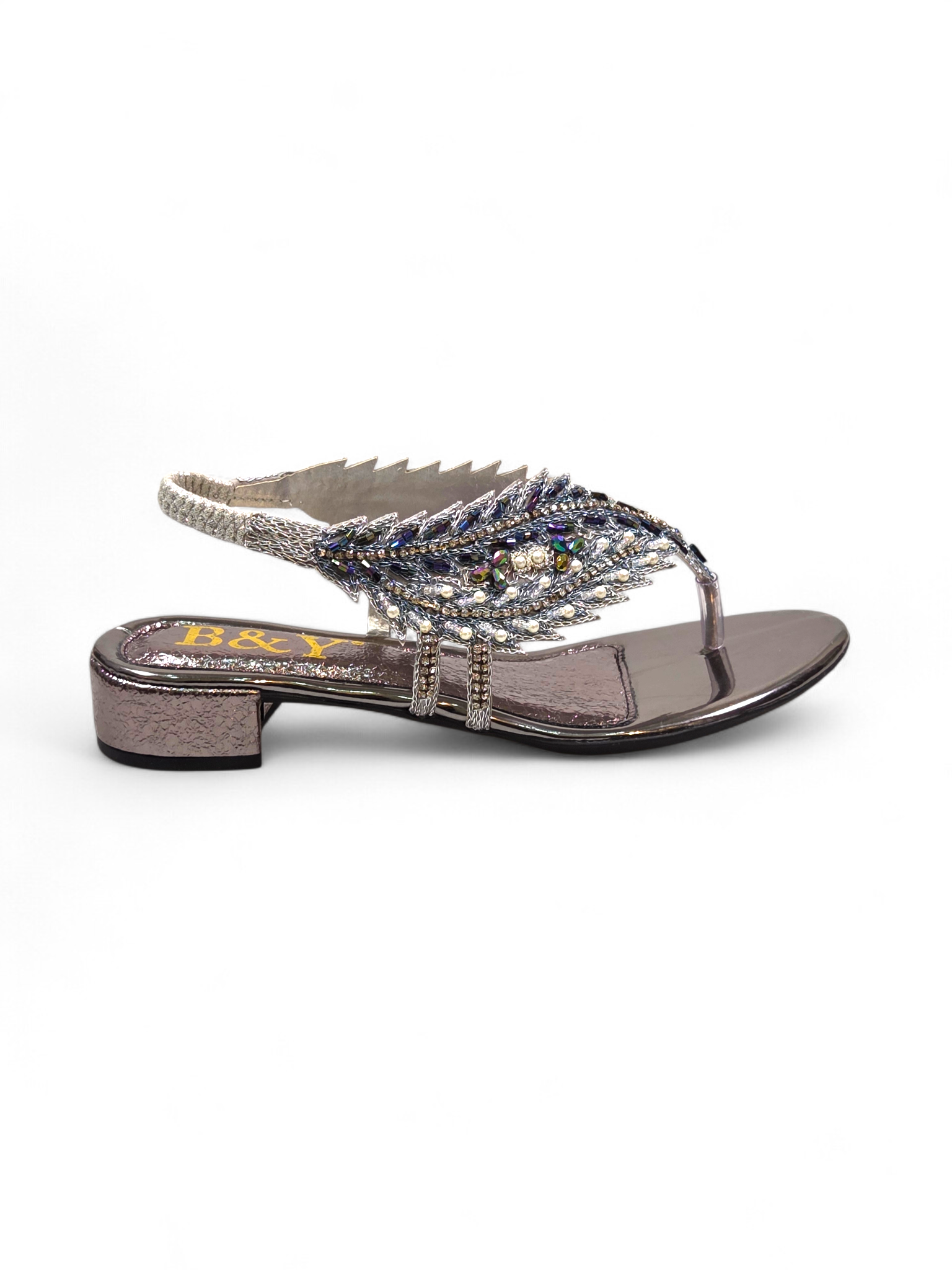 Sandália 9746 Prata Salto Bloco 3 cm