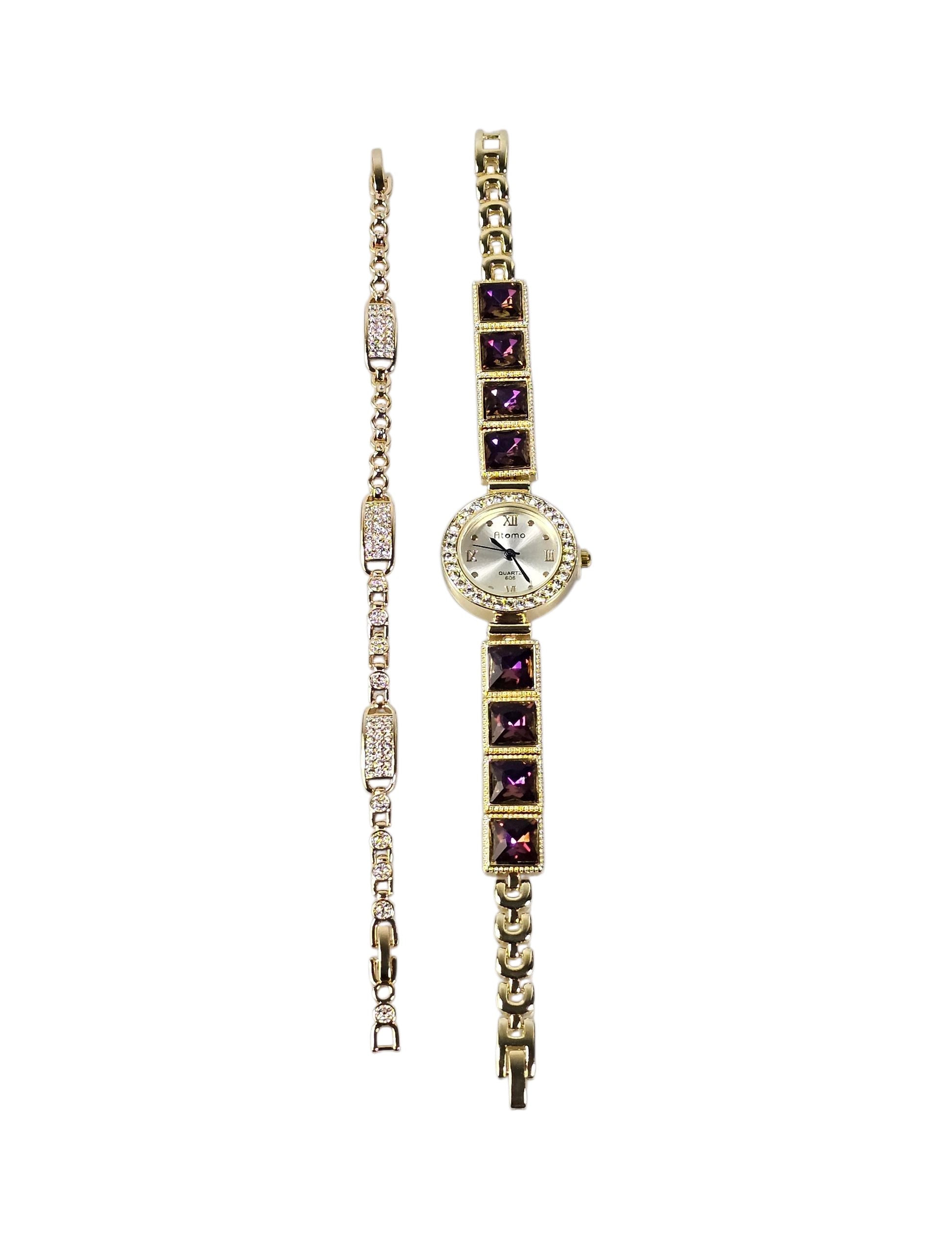 Relógio Prova d’Água com Pulseira Folheada Ouro 055