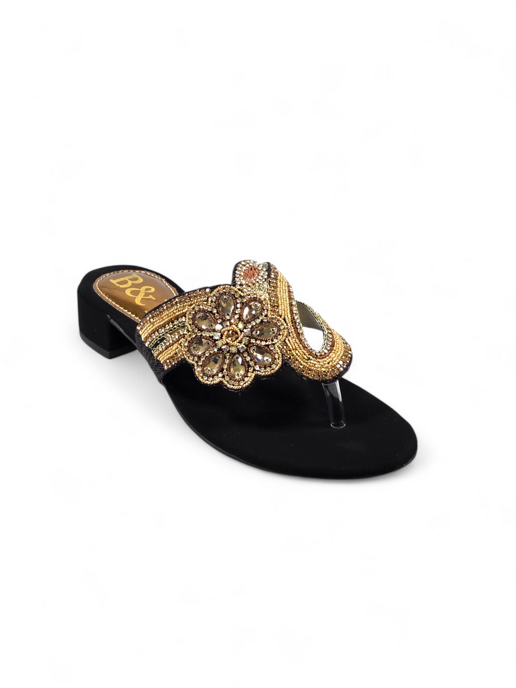Chinelo 9821 Preto Salto Bloco