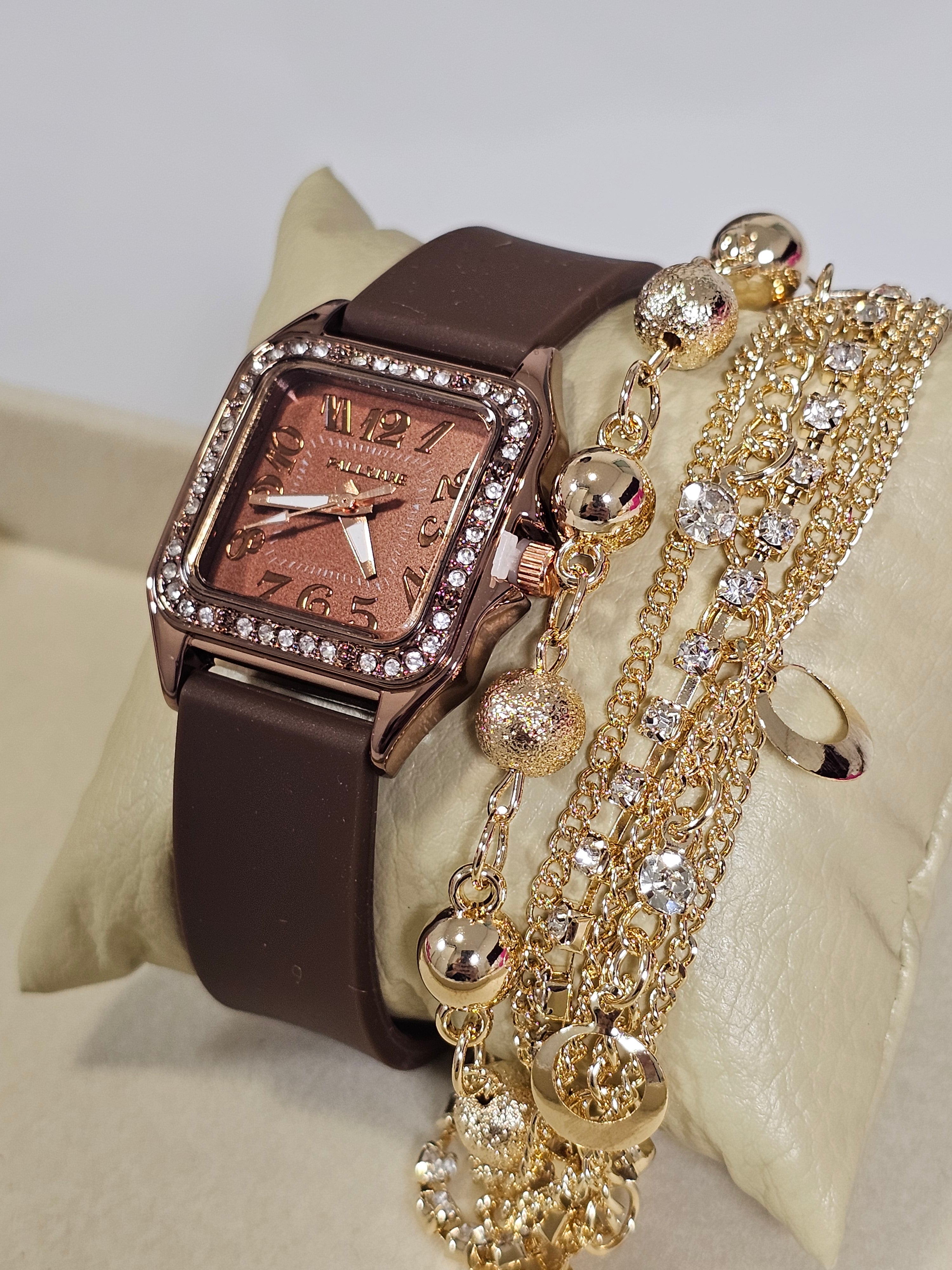 Relógio Prova d’Água com Pulseira Folheada 012