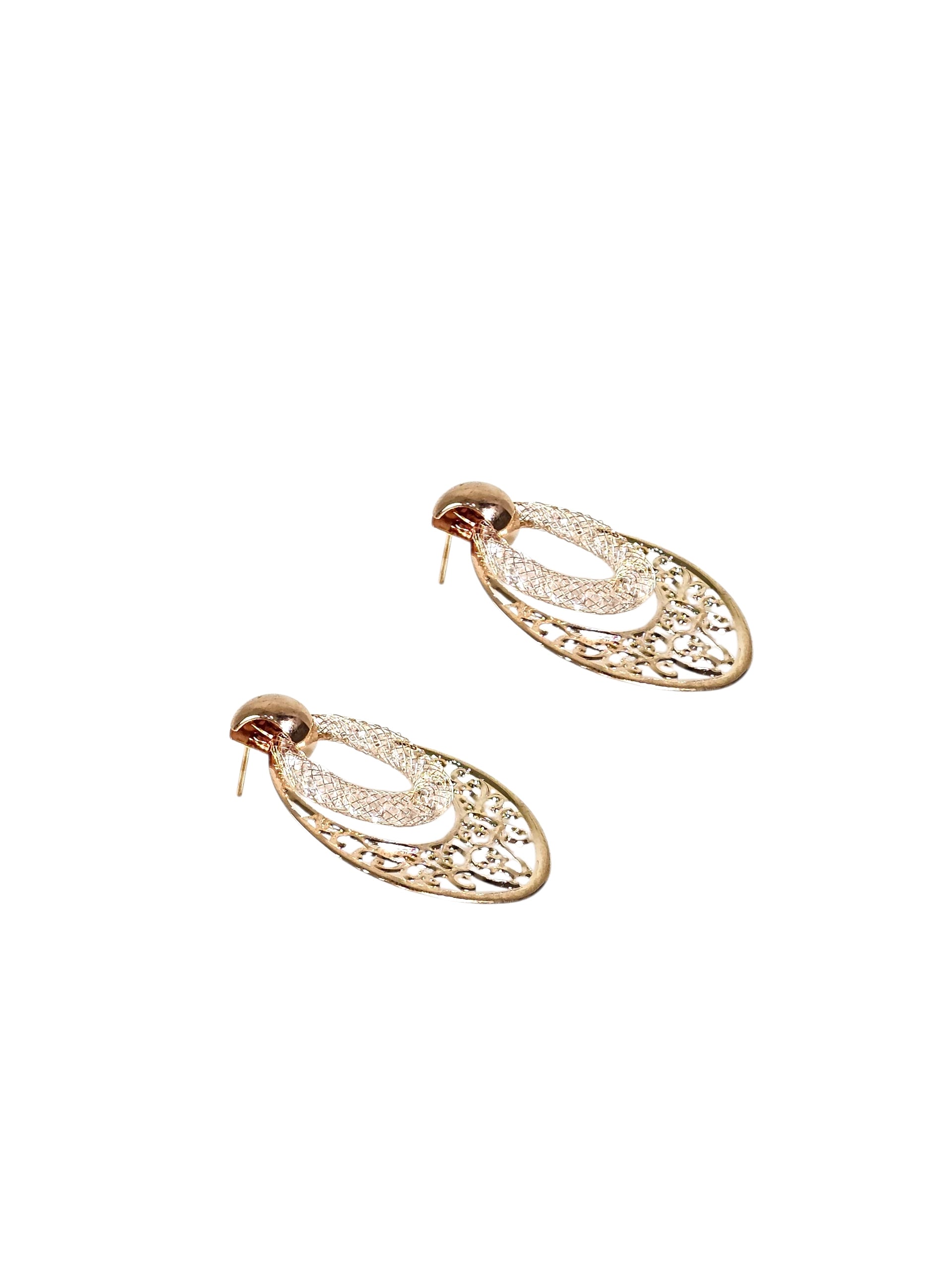 Brinco Cristal Dourado 046