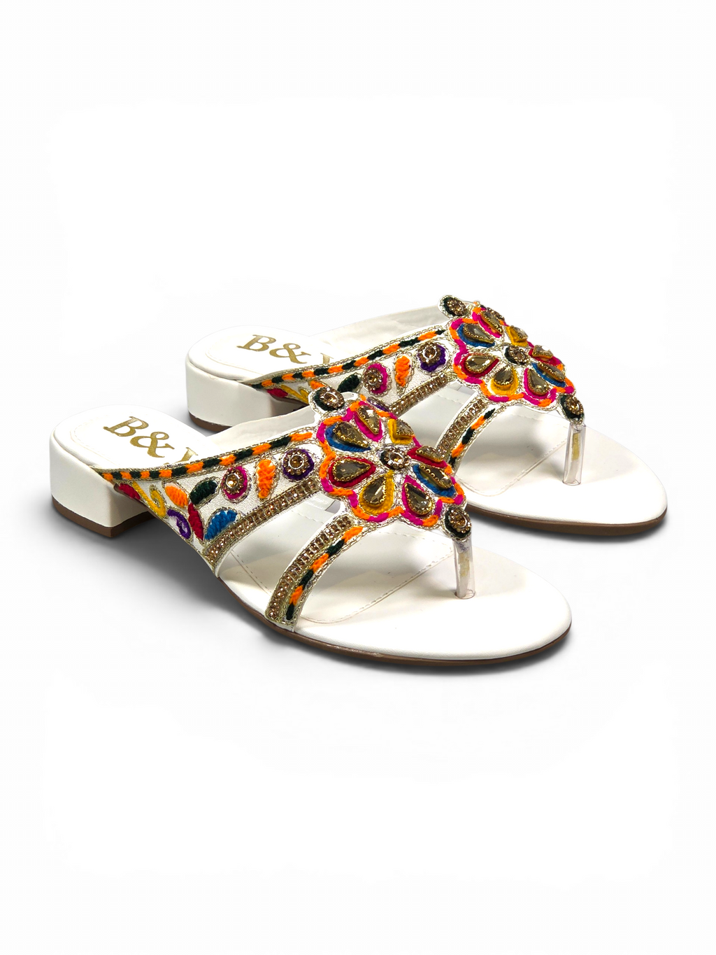 Chinelo 9818 Branco Salto Bloco