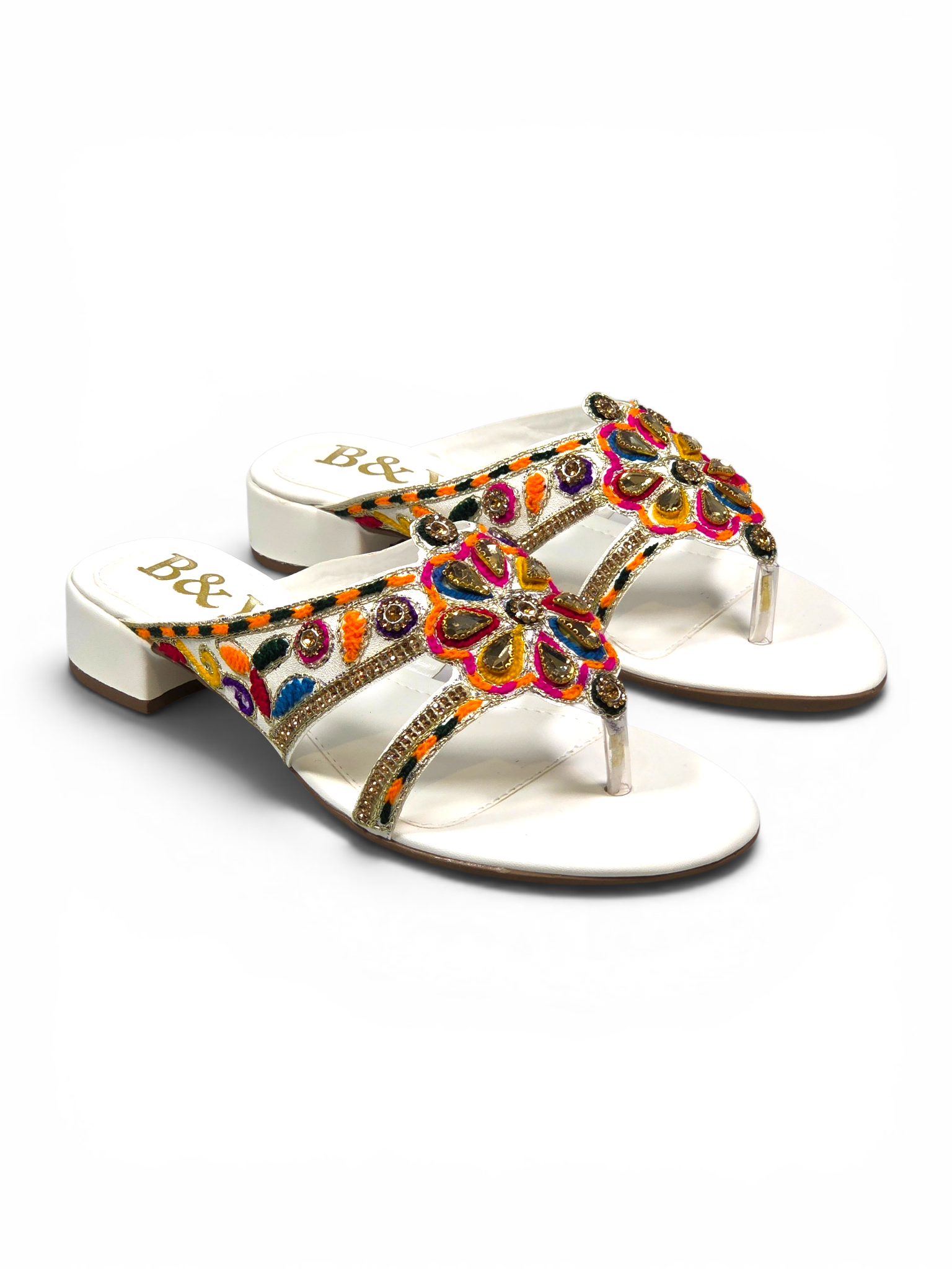 Chinelo 9818 Branco Salto Bloco