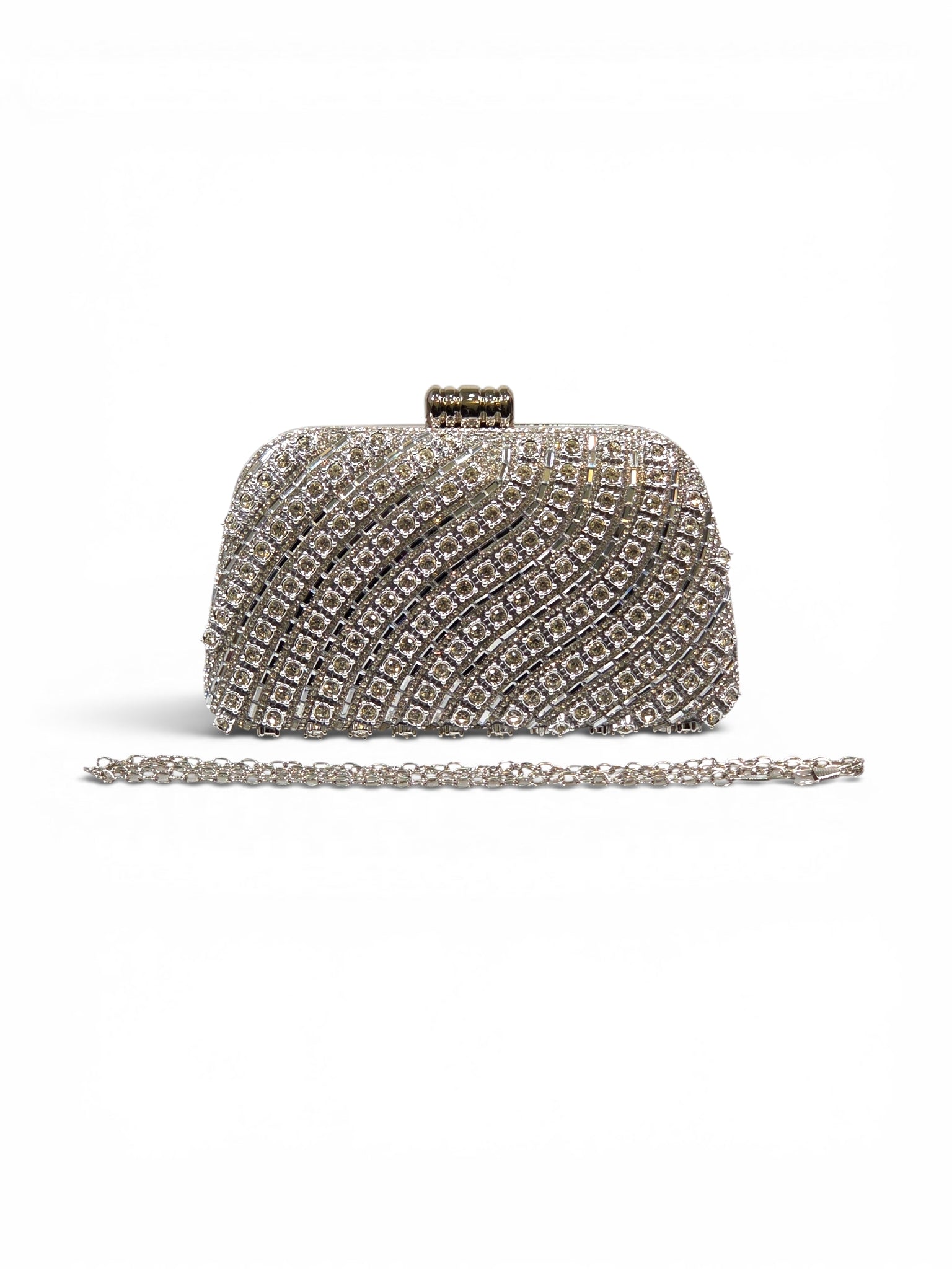 Bolsa Stella Clutch Cristal Prata 1087