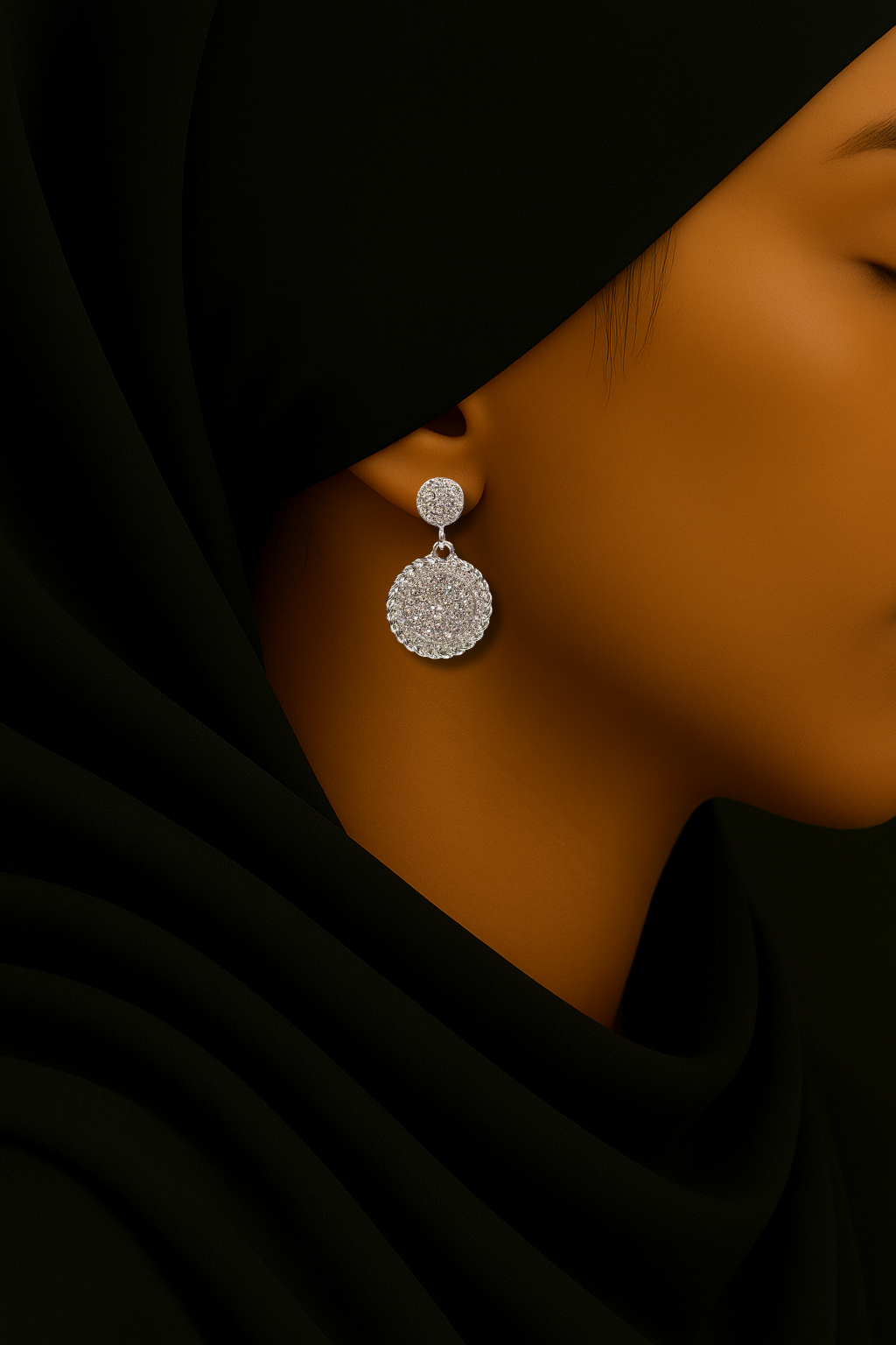 Brinco Cristal Zirconia Prata 067