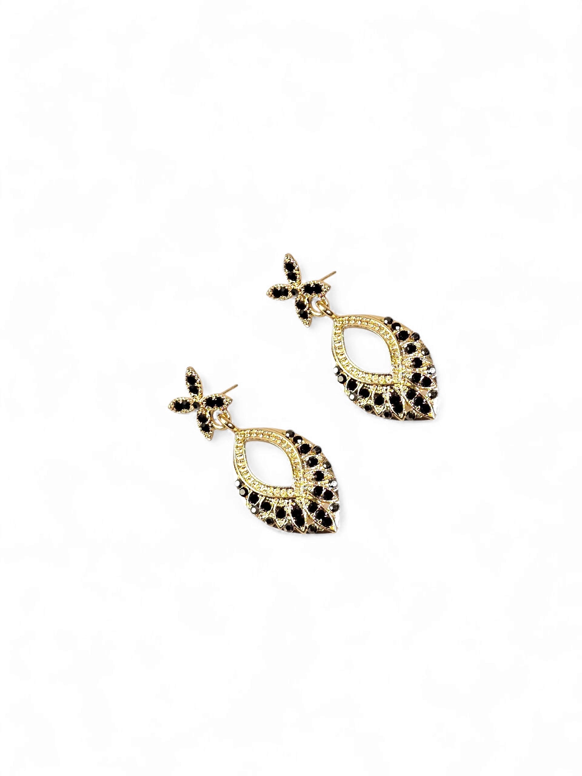 Brinco Cristal Dourado 048