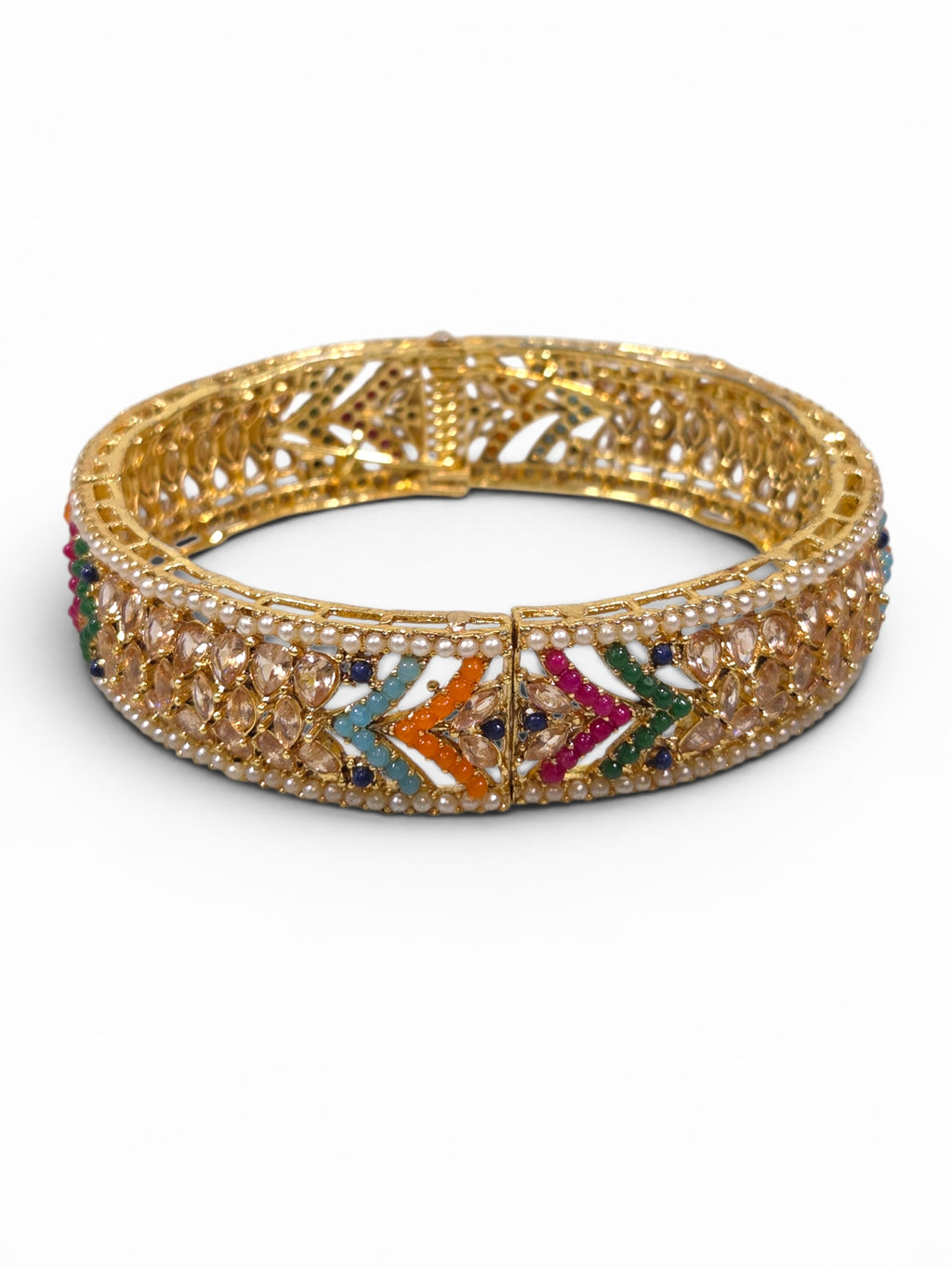 Bracelete Folheado Semi Joia Dourado #1094