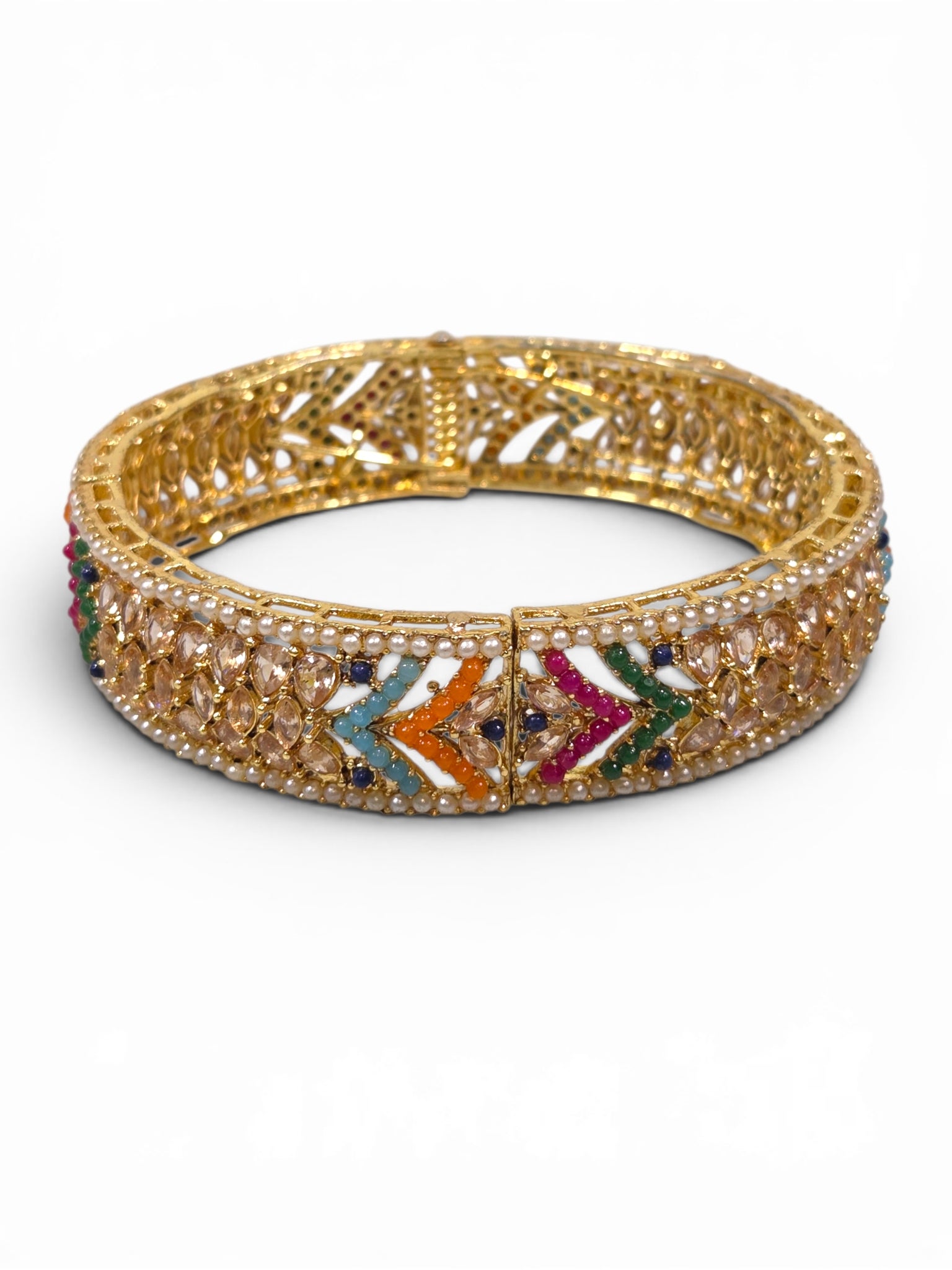 Bracelete Folheado Semi Joia Dourado #1094