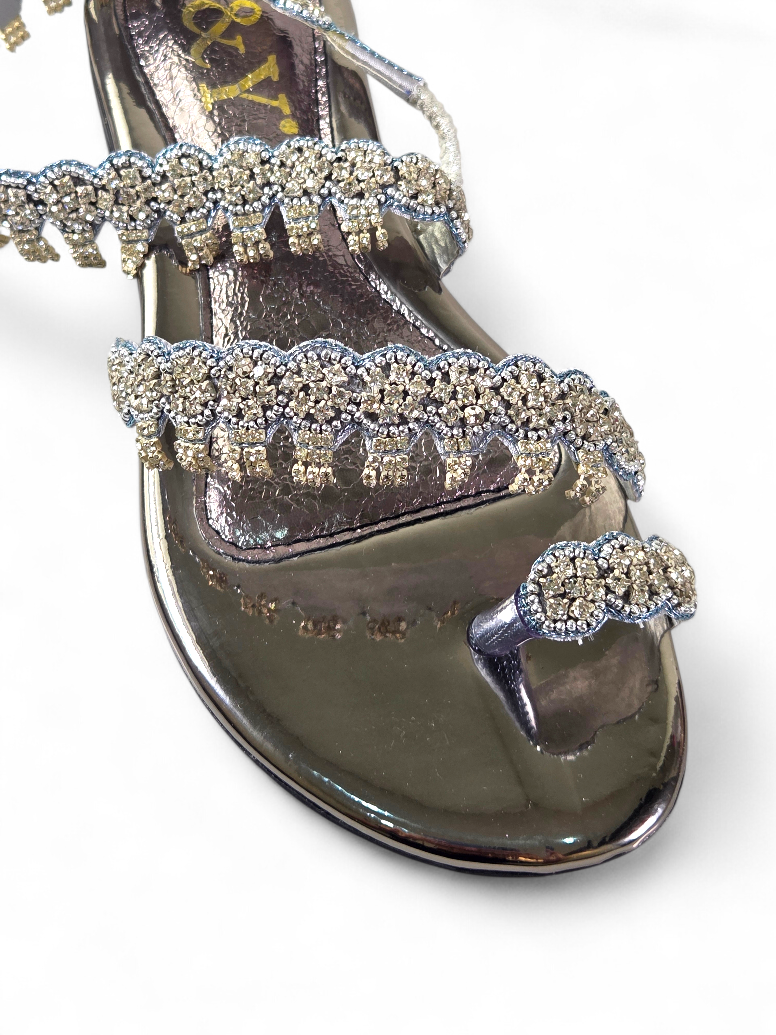 Sandália 9159 Prata Sem Salto