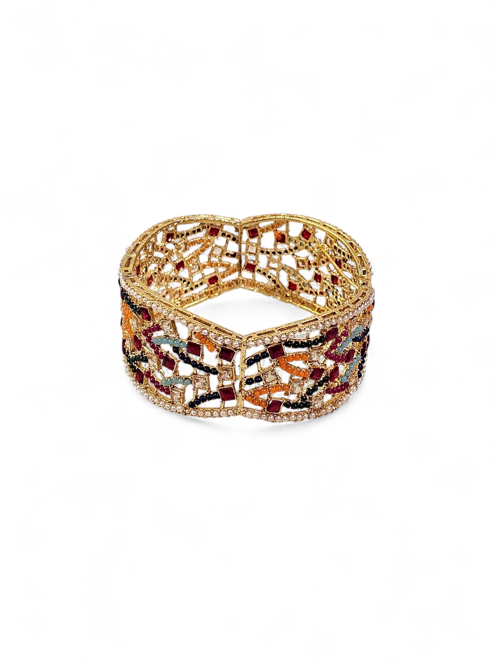 Bracelete Dourado Semi Joia 023