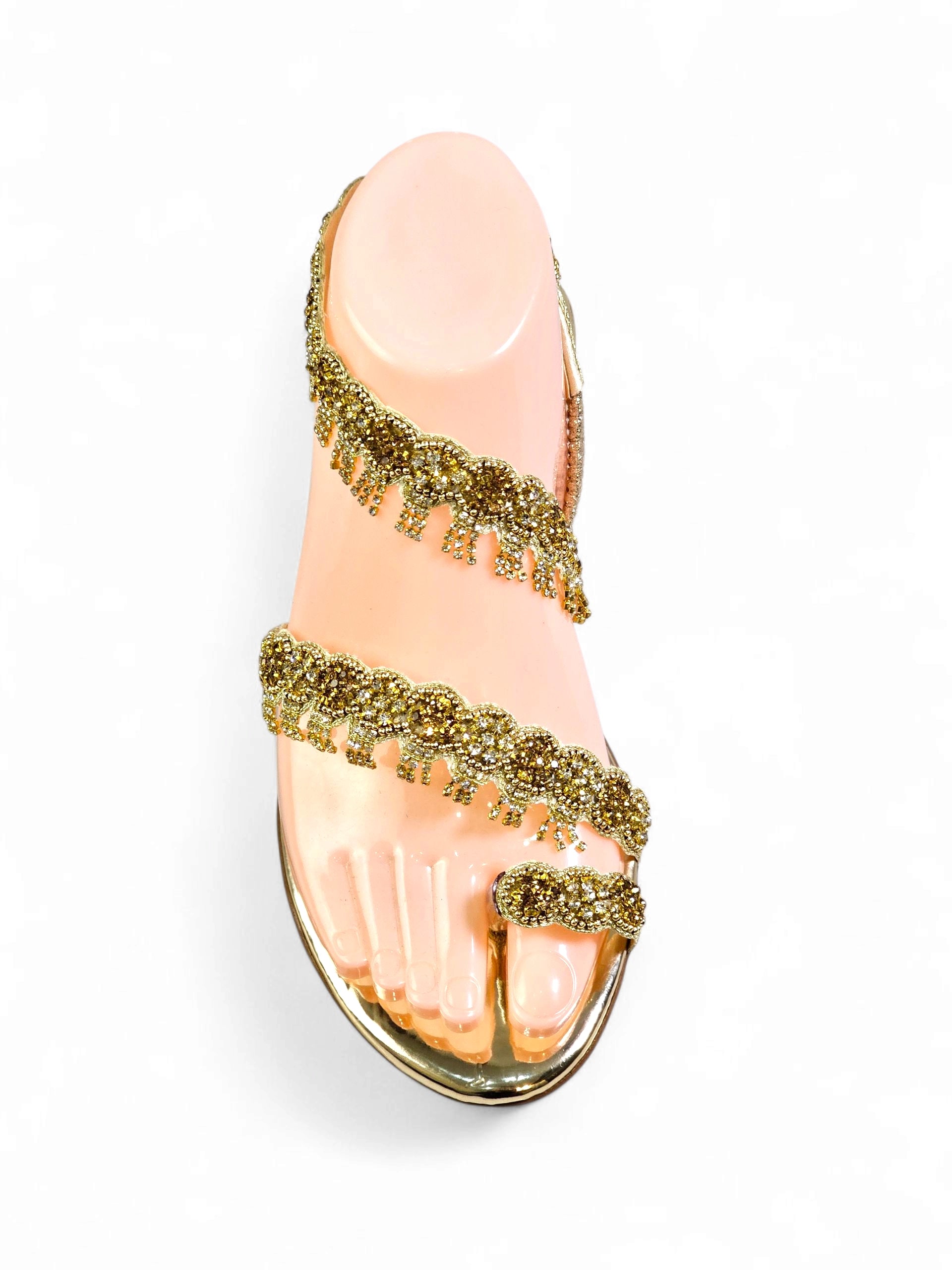 Sandália 9159 Toque de Ouro Salto Bloco