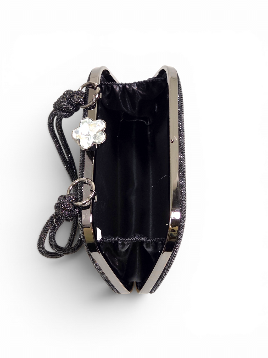Bolsa Luxo Clutch Cristal Preto 1089