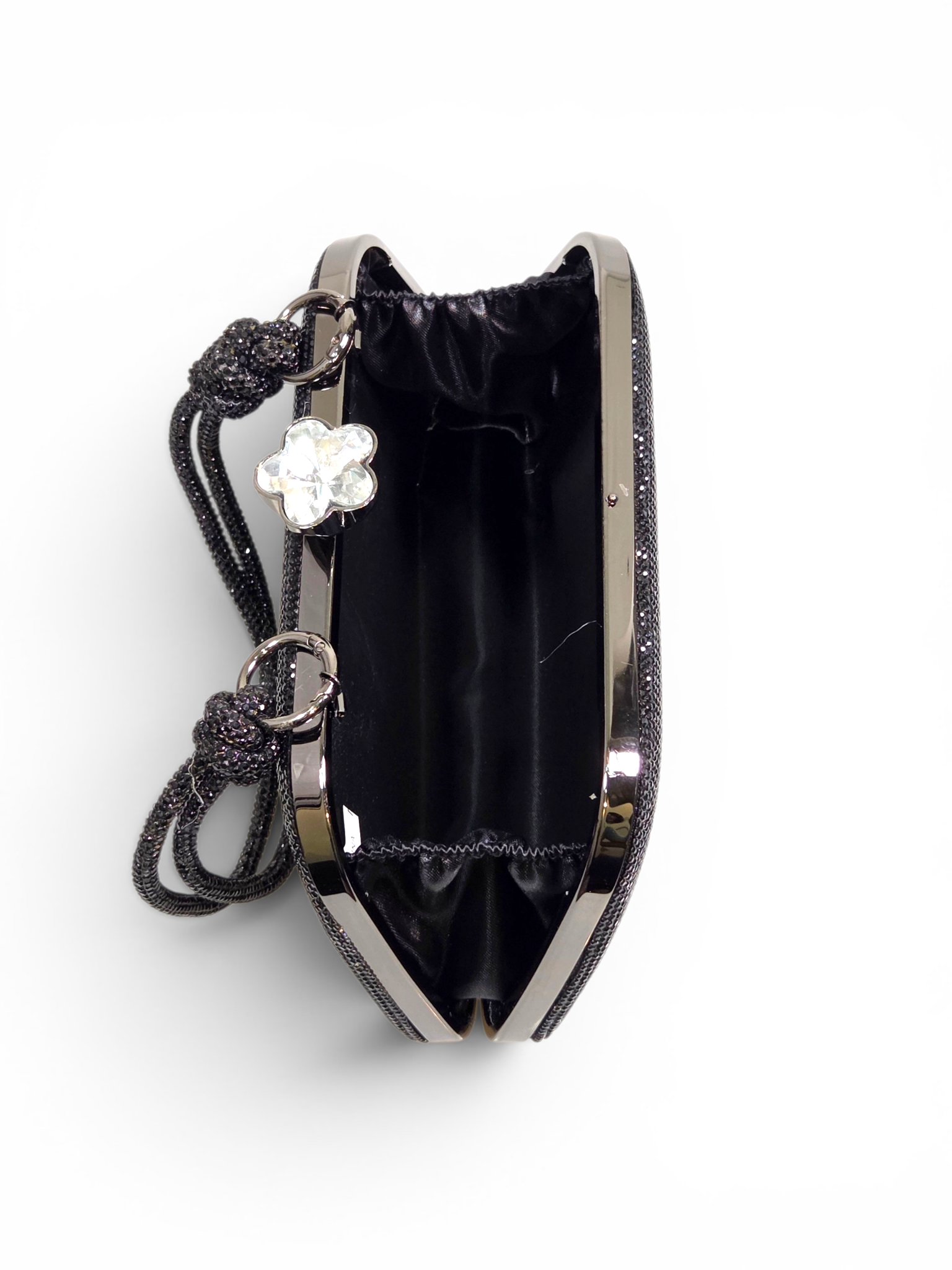 Bolsa Luxo Clutch Cristal Preto 1089