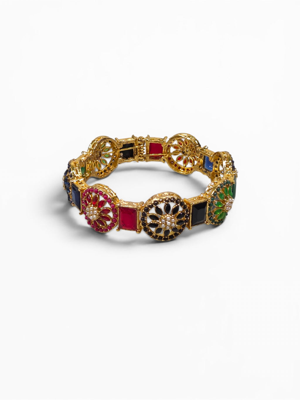 Bracelete Folheado Semi Joia Dourada #1085