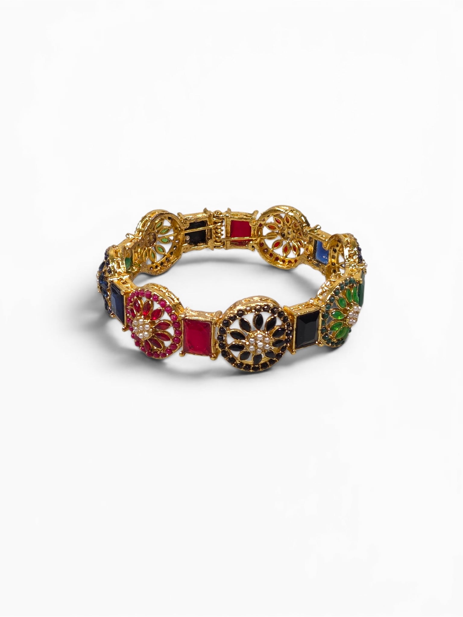 Bracelete Folheado Semi Joia Dourada #1085