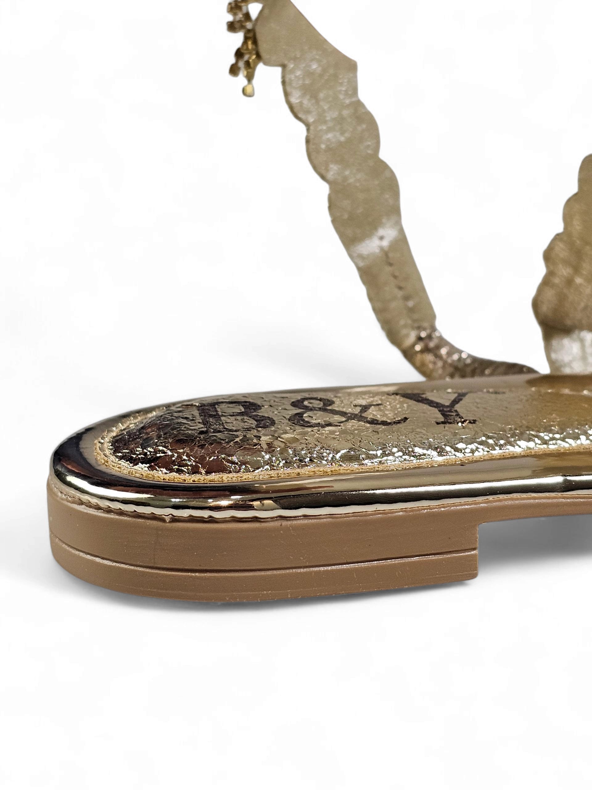 Sandália 9159 Dourado Sem Salto