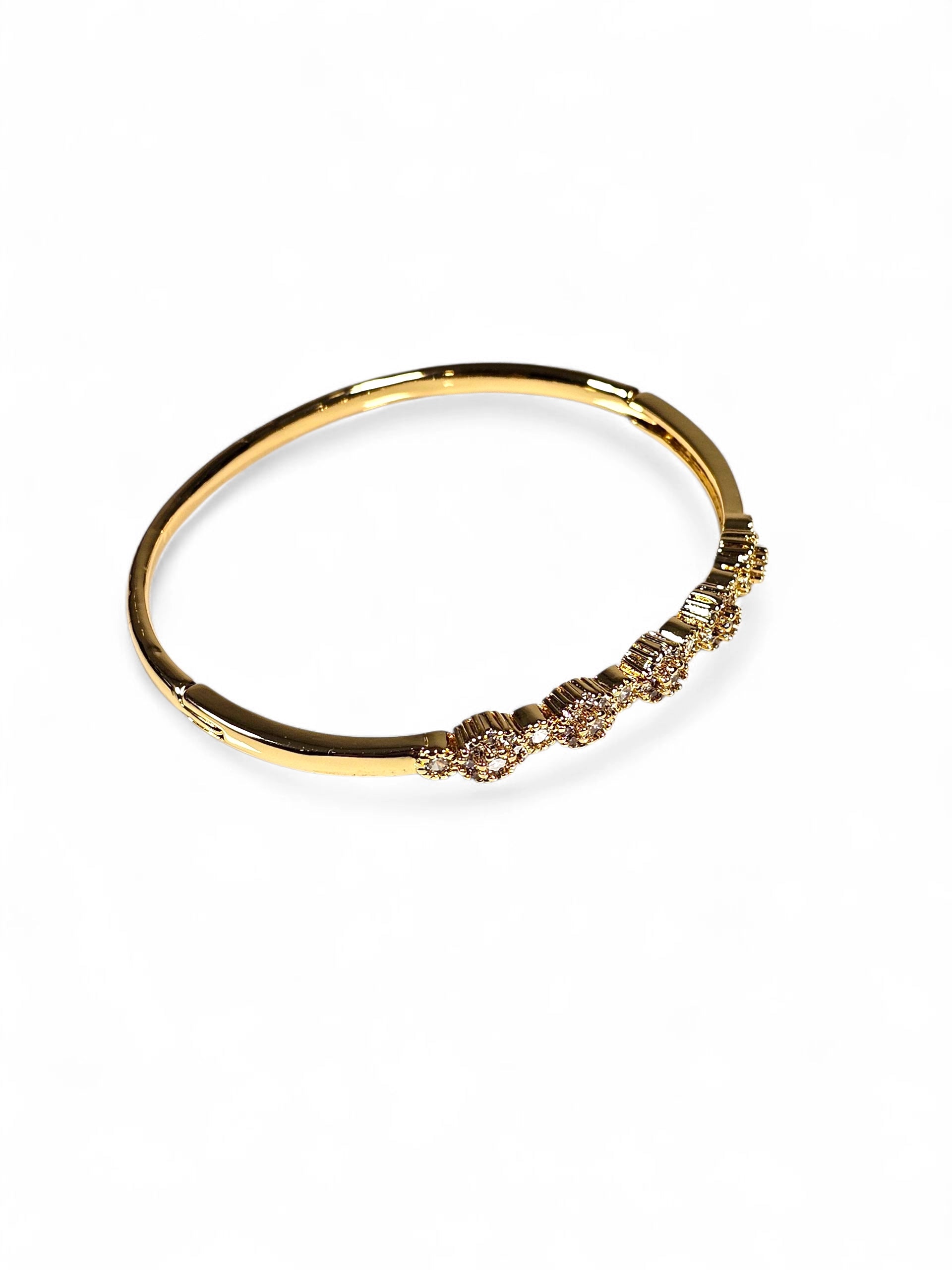 Pulseira Cristal Zirconia Dourada 023