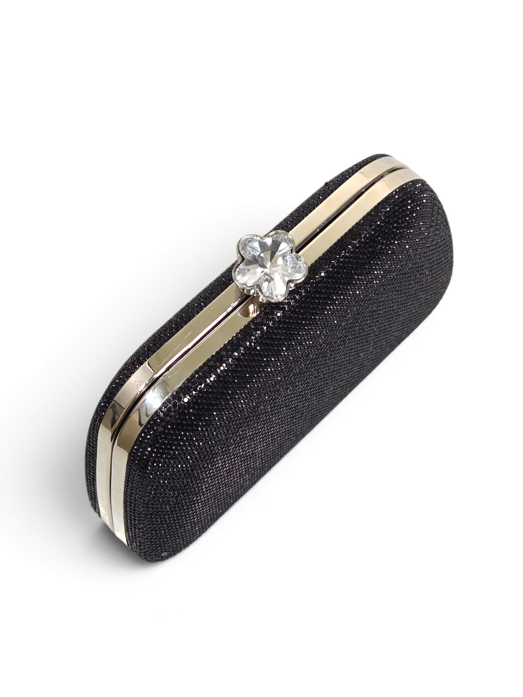 Bolsa Glamour Clutch Cristal Preto 1090