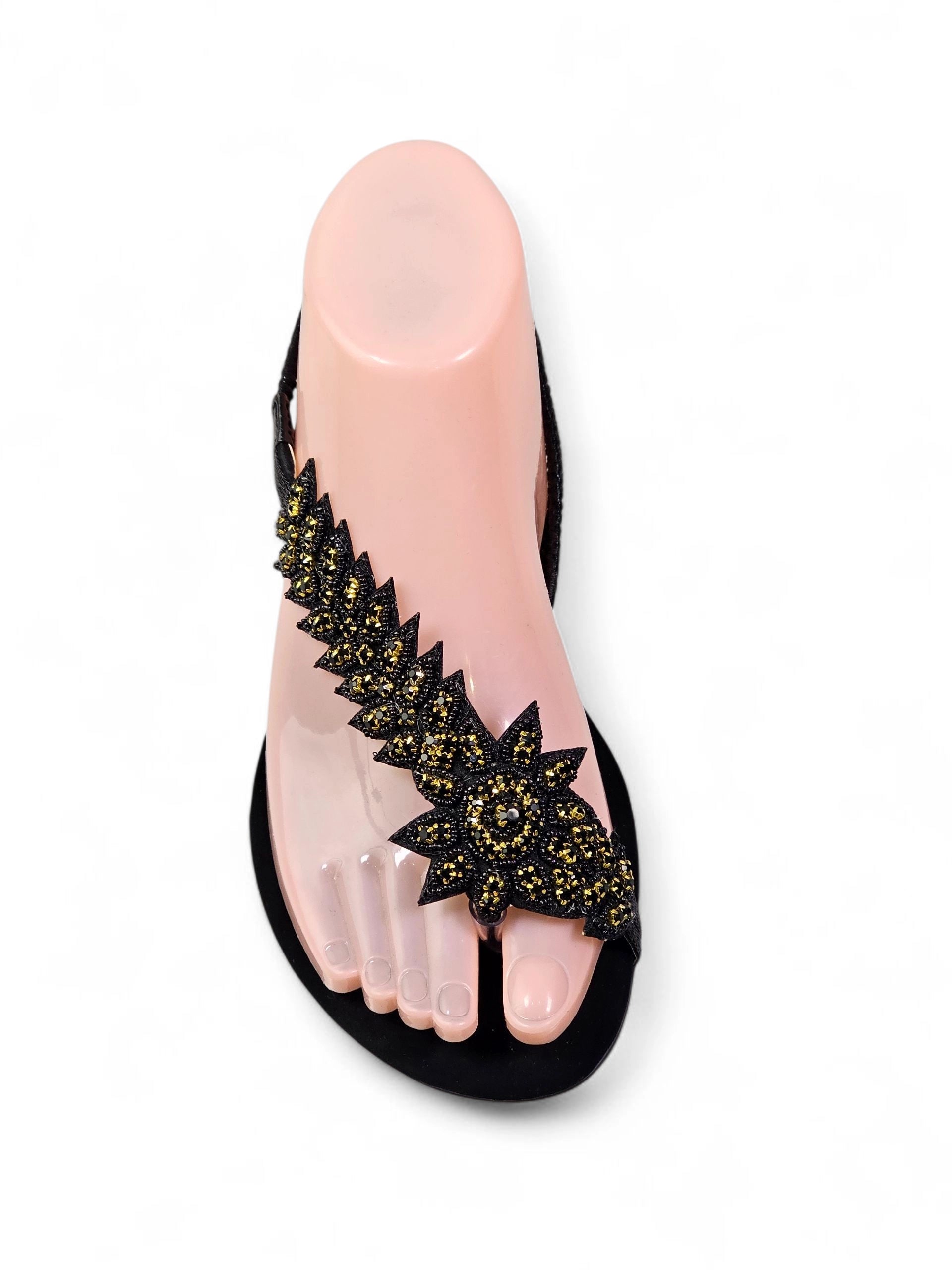 Sandália 1056 Preto Sem Salto