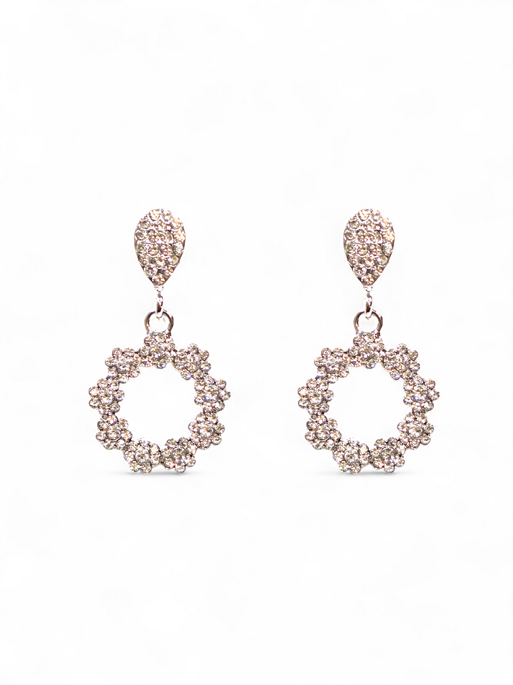 Brinco Cristal Zirconia Prata 089